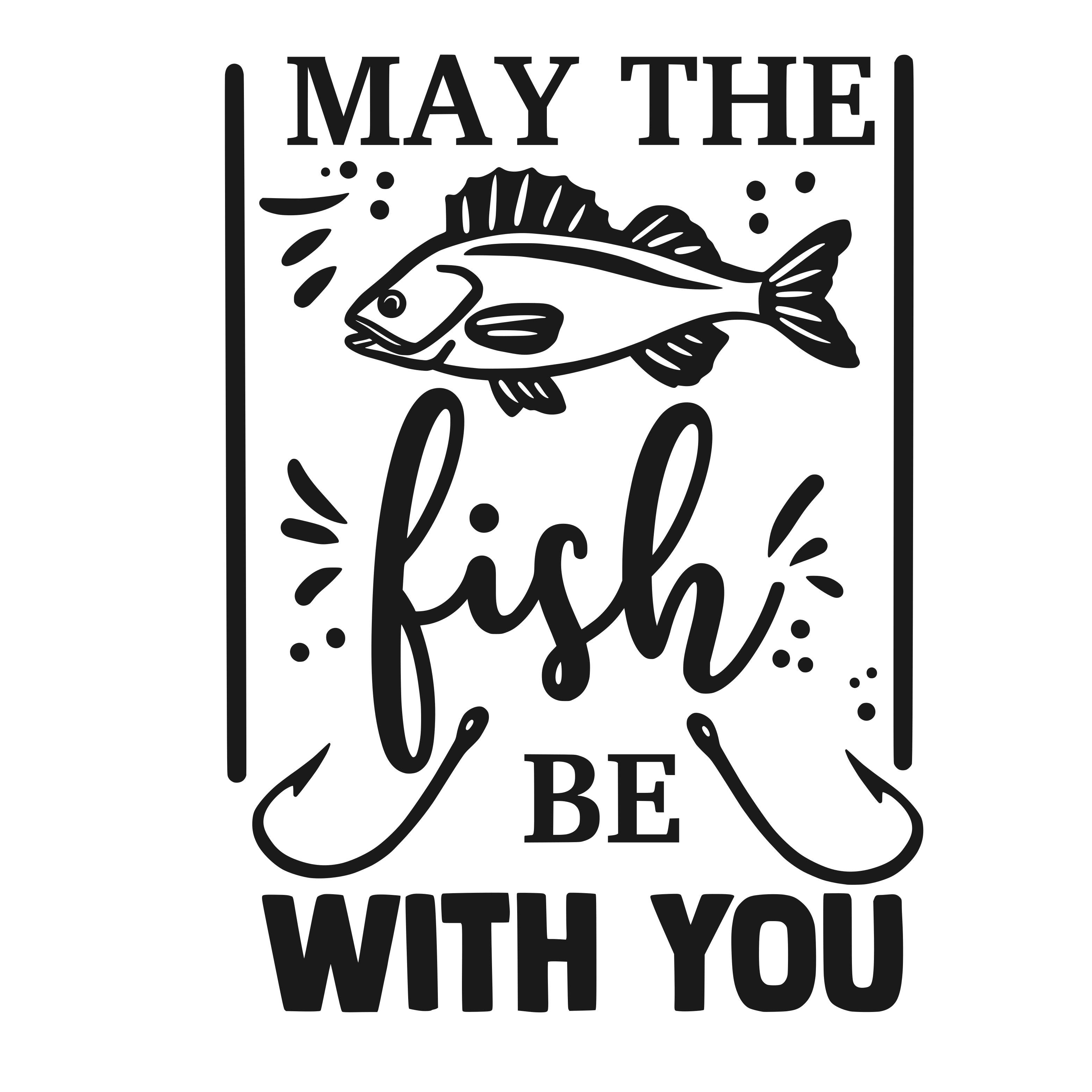 May the Fish Be with You SVG cut file preview