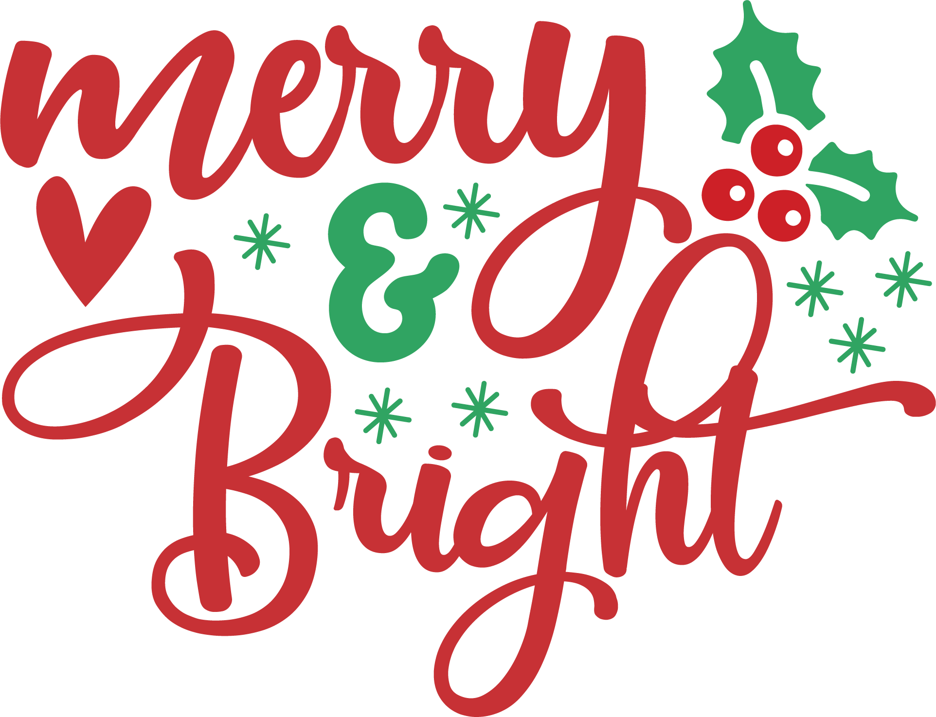 Merry Bright SVG file for Cricut and Silhouette