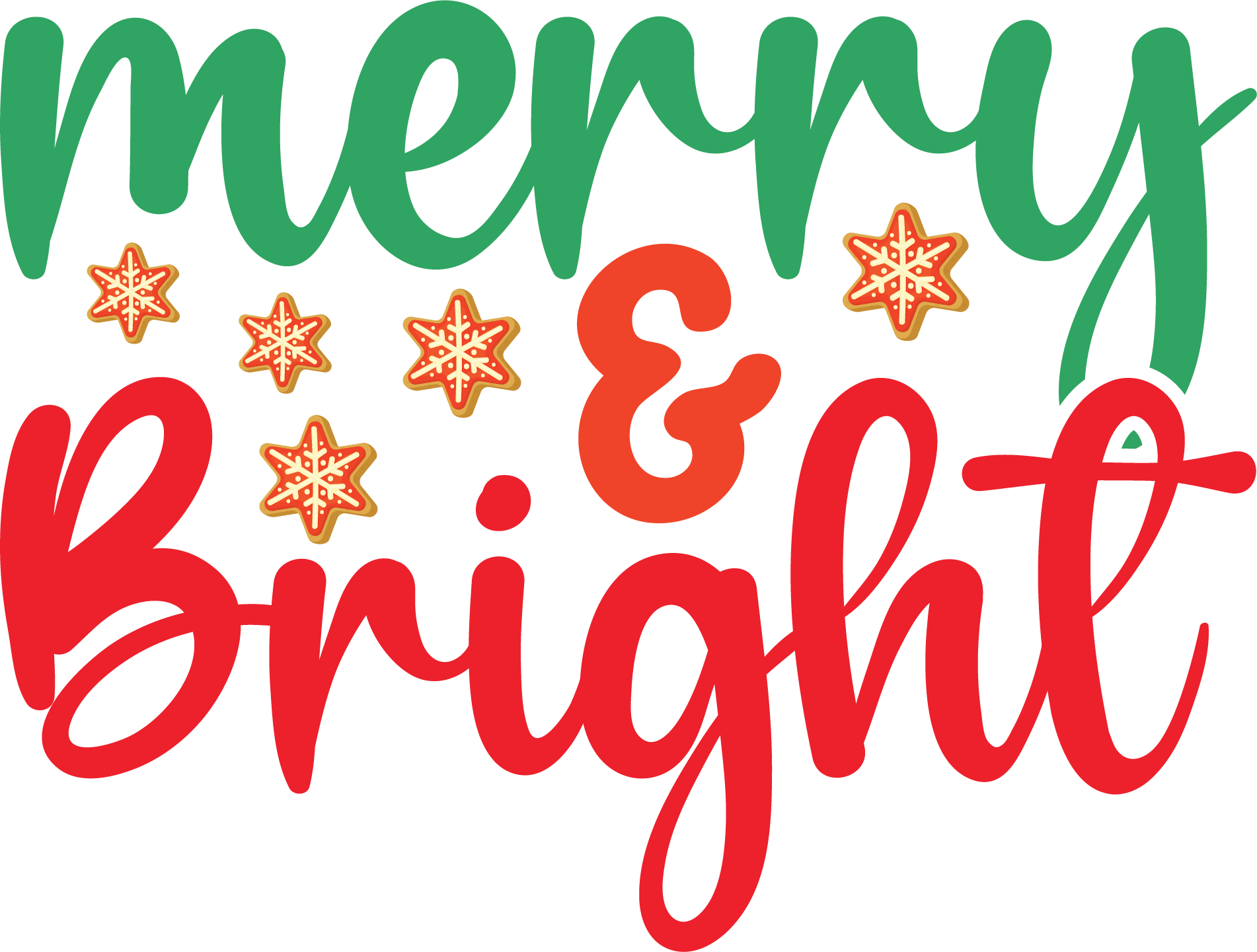 Merry Bright vector design, free SVG download