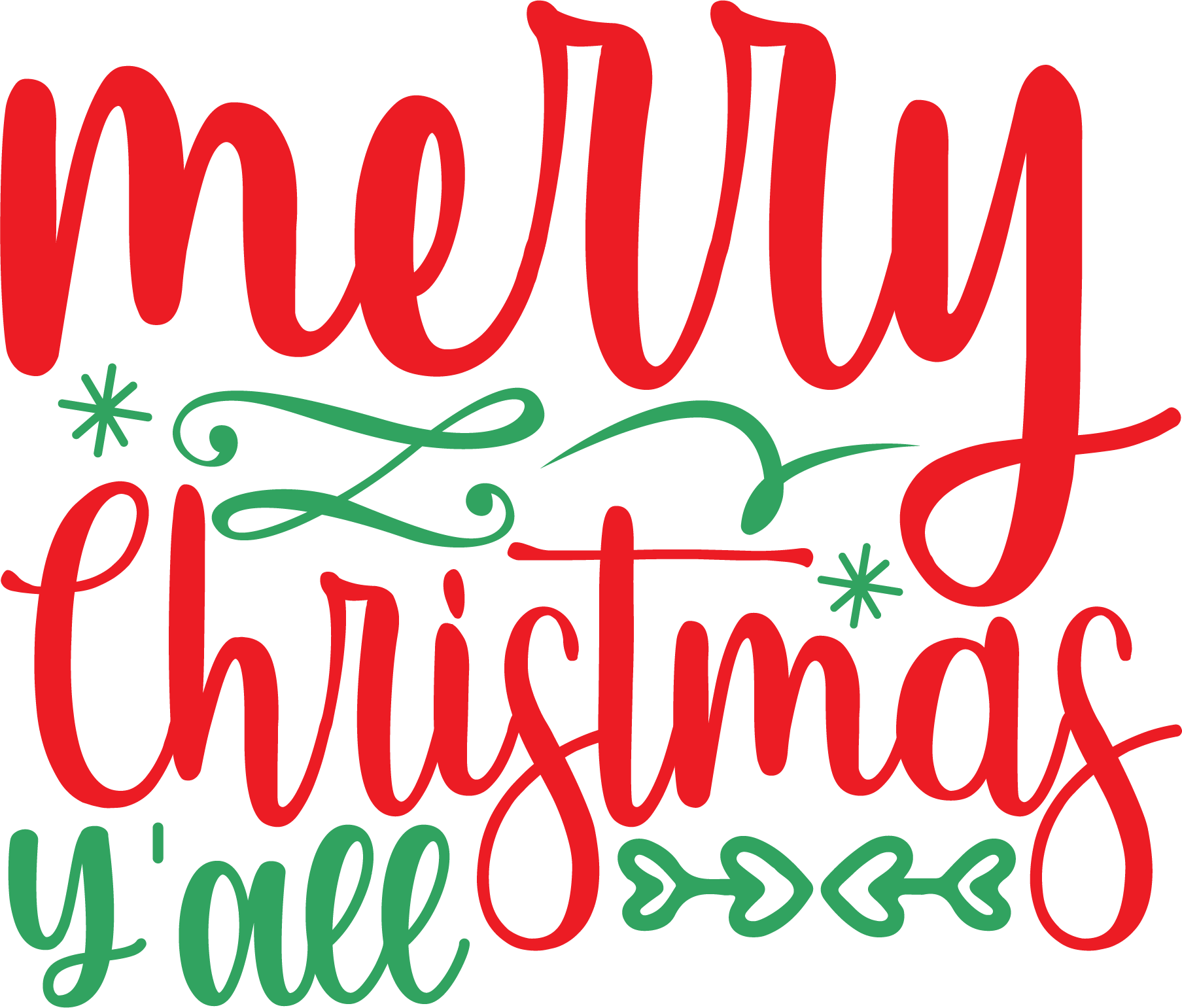 Merry Christmas Y’all SVG file for Cricut and Silhouette