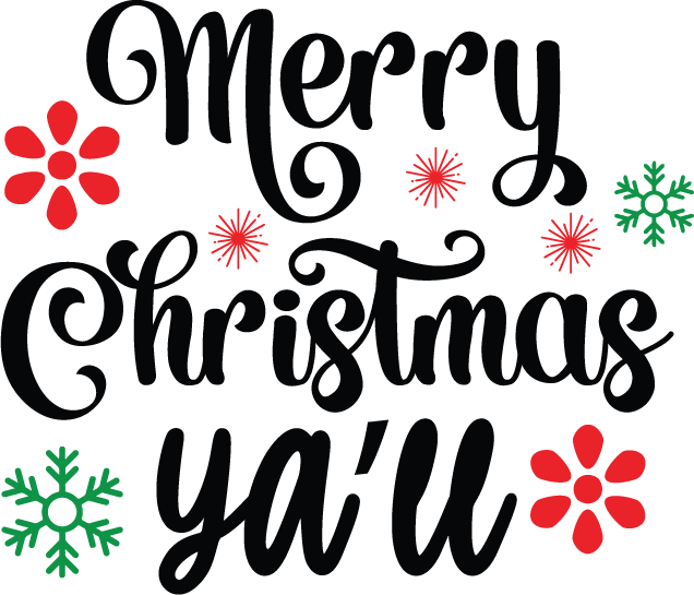 Merry Christmas Yall SVG file for Cricut and Silhouette