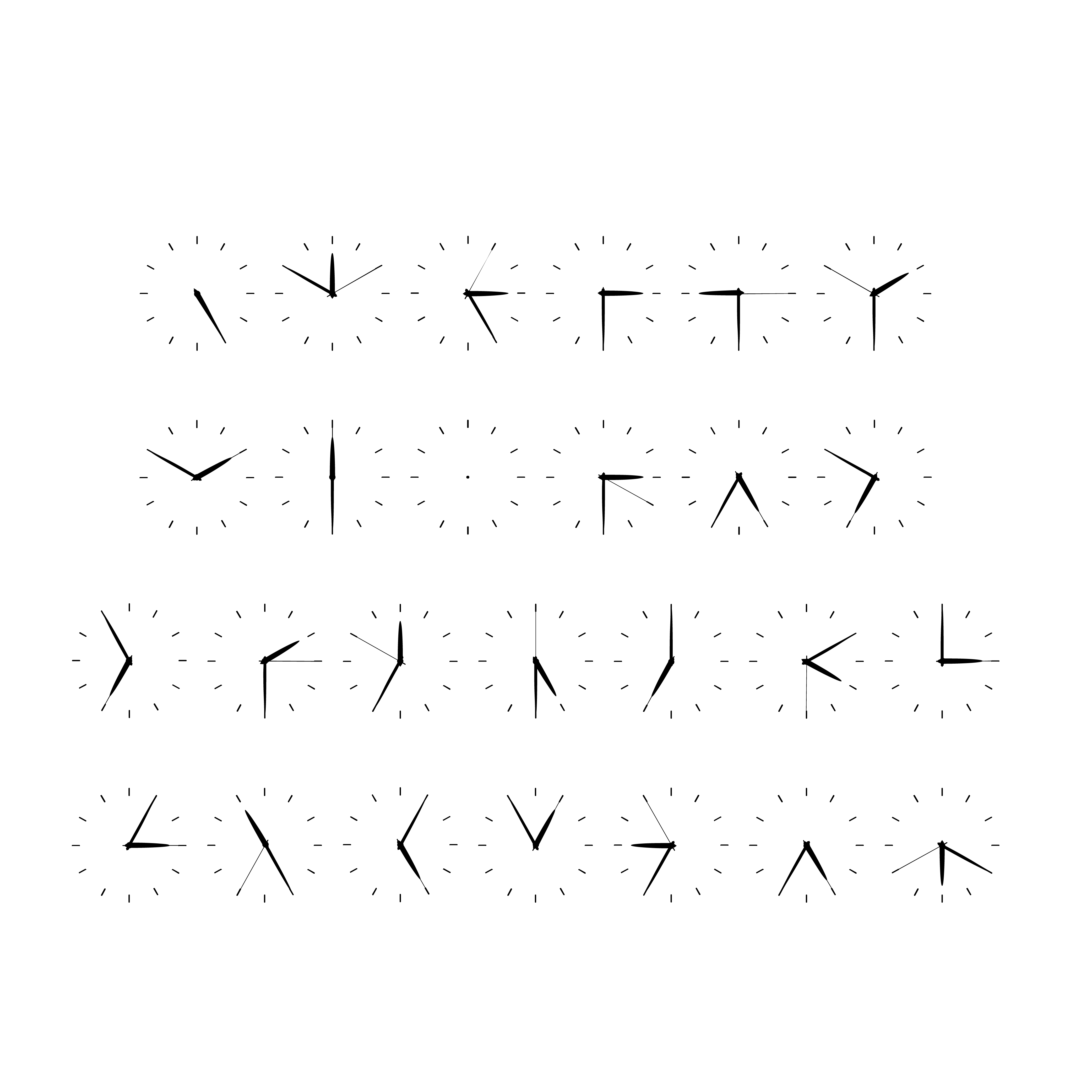 Minimal Clock Set SVG file for Cricut and Silhouette