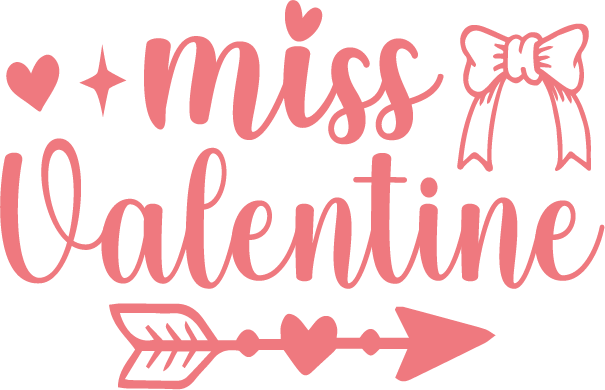 Miss Valentine SVG file for Cricut and Silhouette