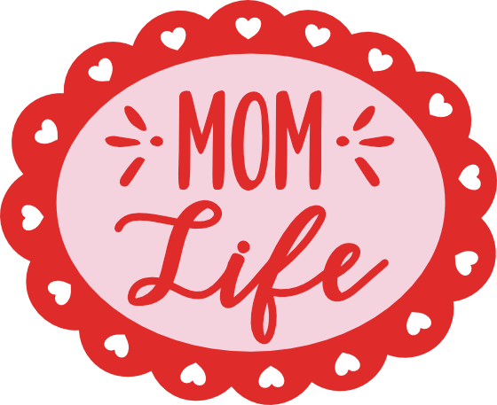 Mom Life Badge SVG cut file preview