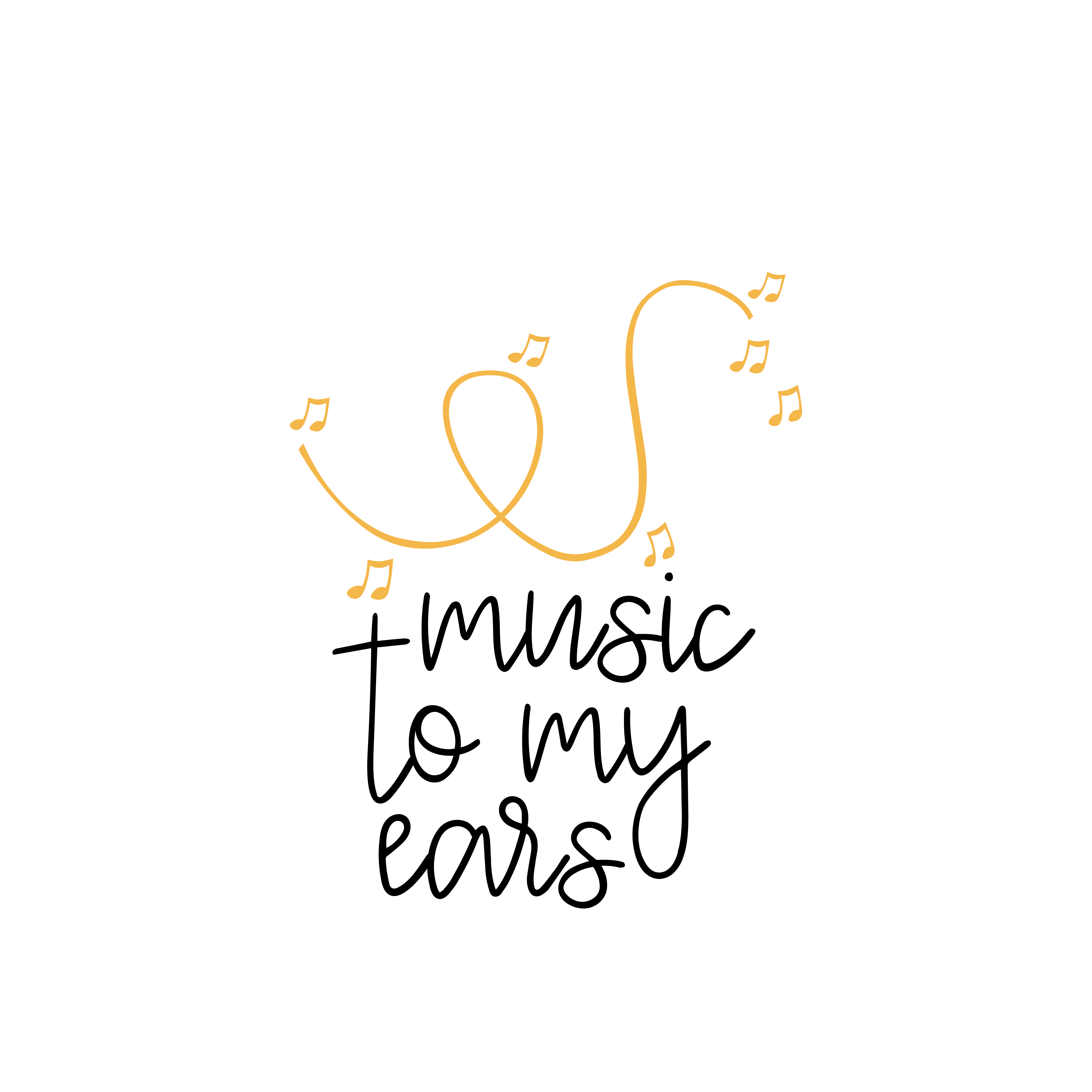 Music to My Ears SVG cut file preview