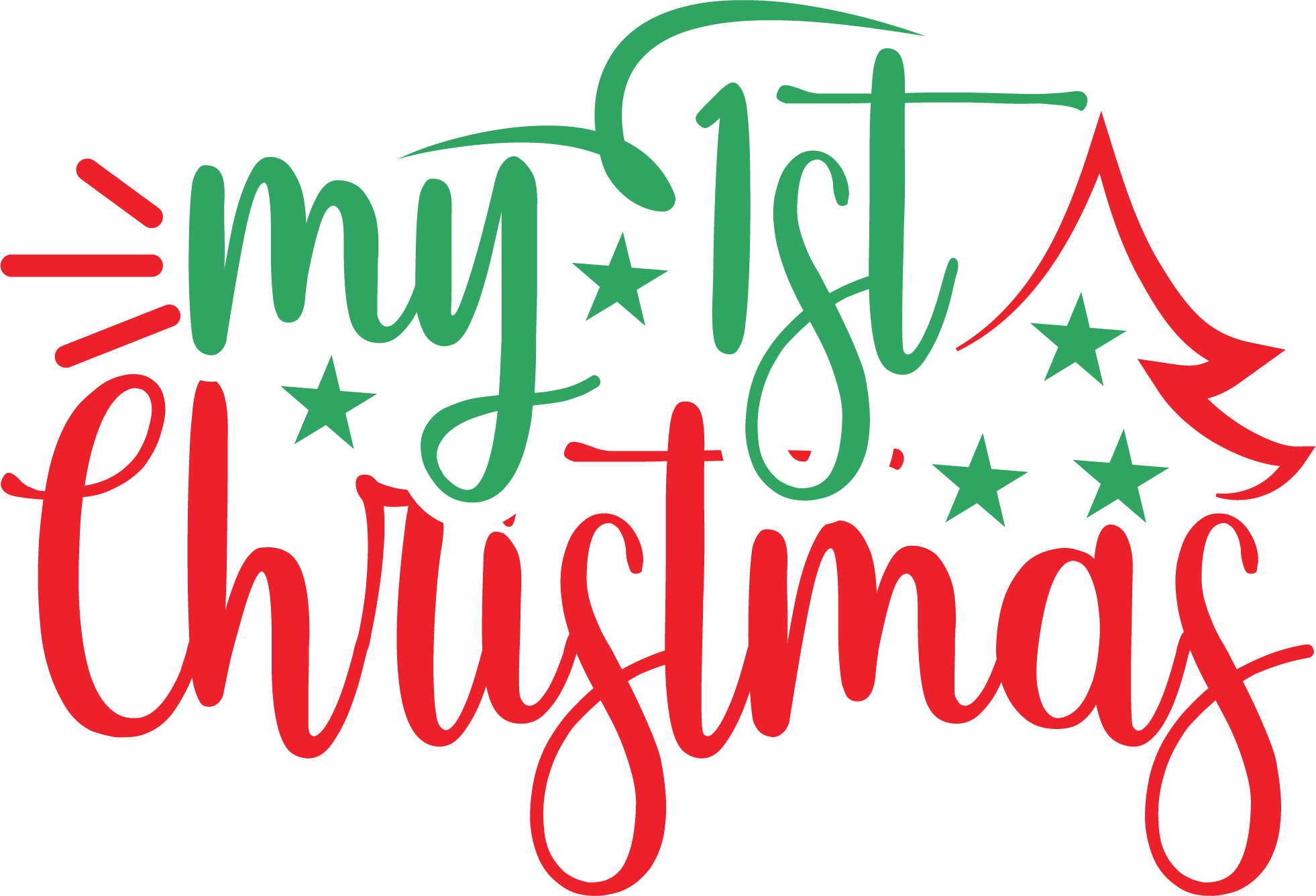 My 1st Christmas vector design, free SVG download