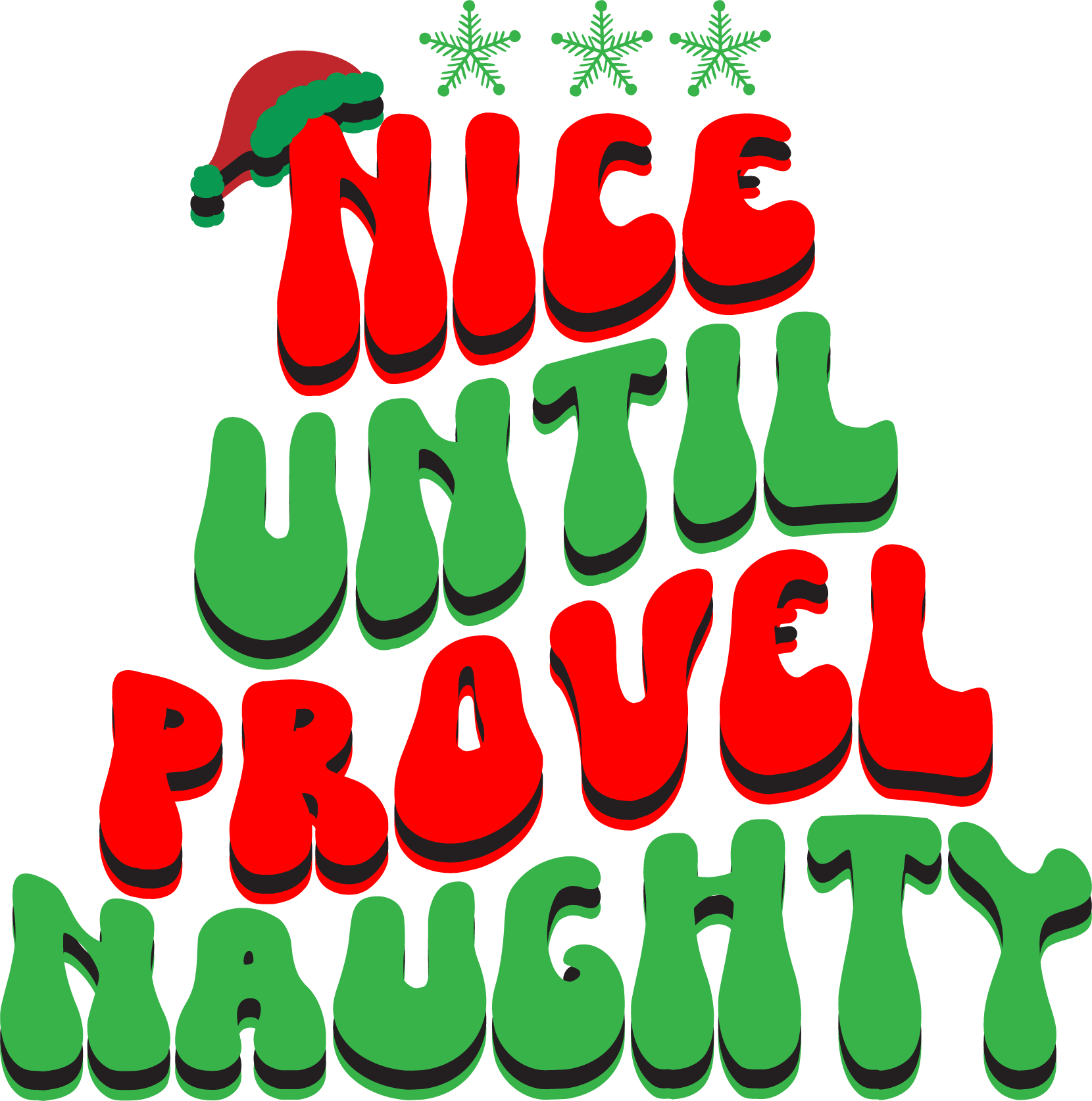 Nice Until Provel Naughty SVG file for Cricut and Silhouette