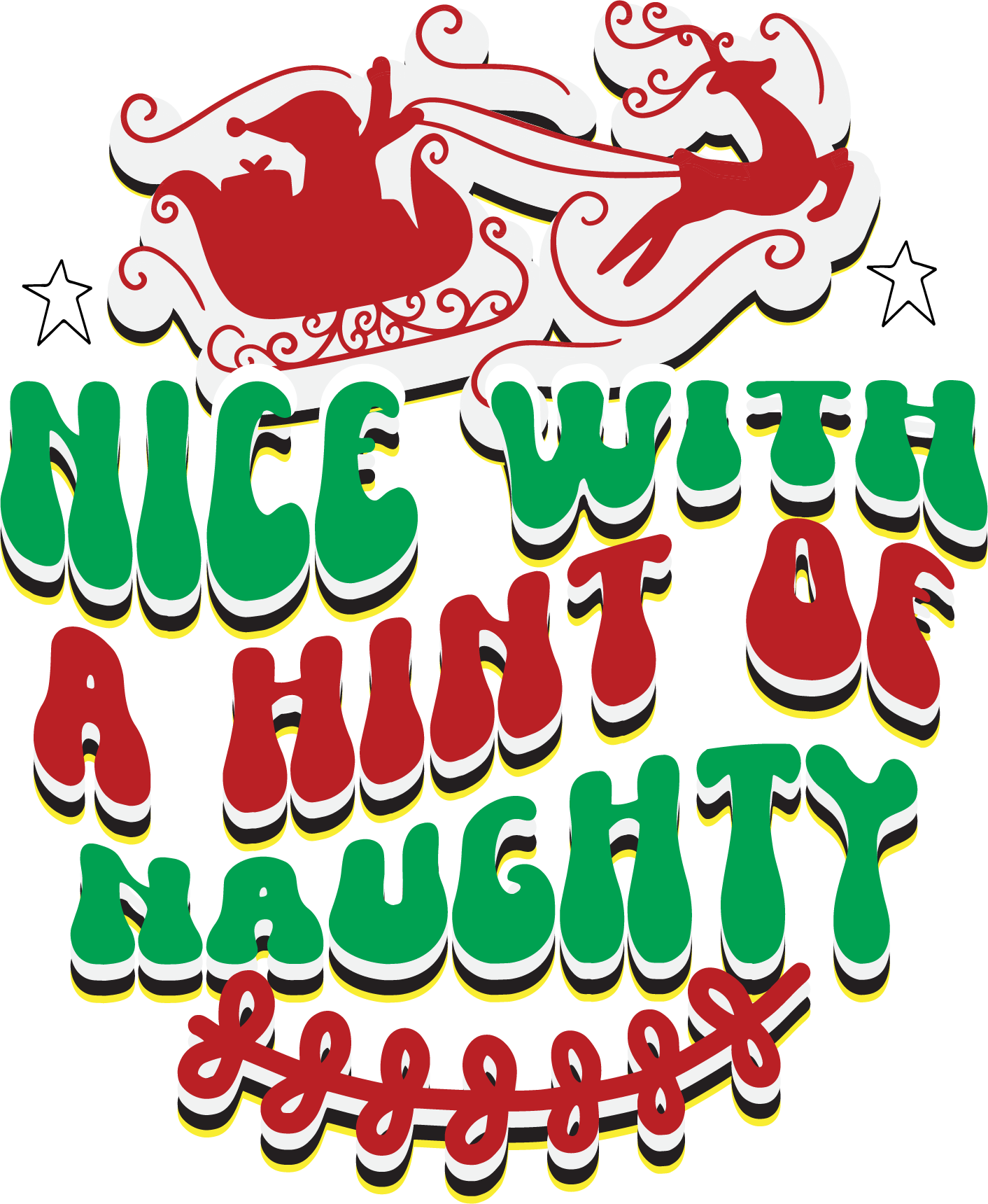Nice with a Hint of Naughty SVG cut file preview