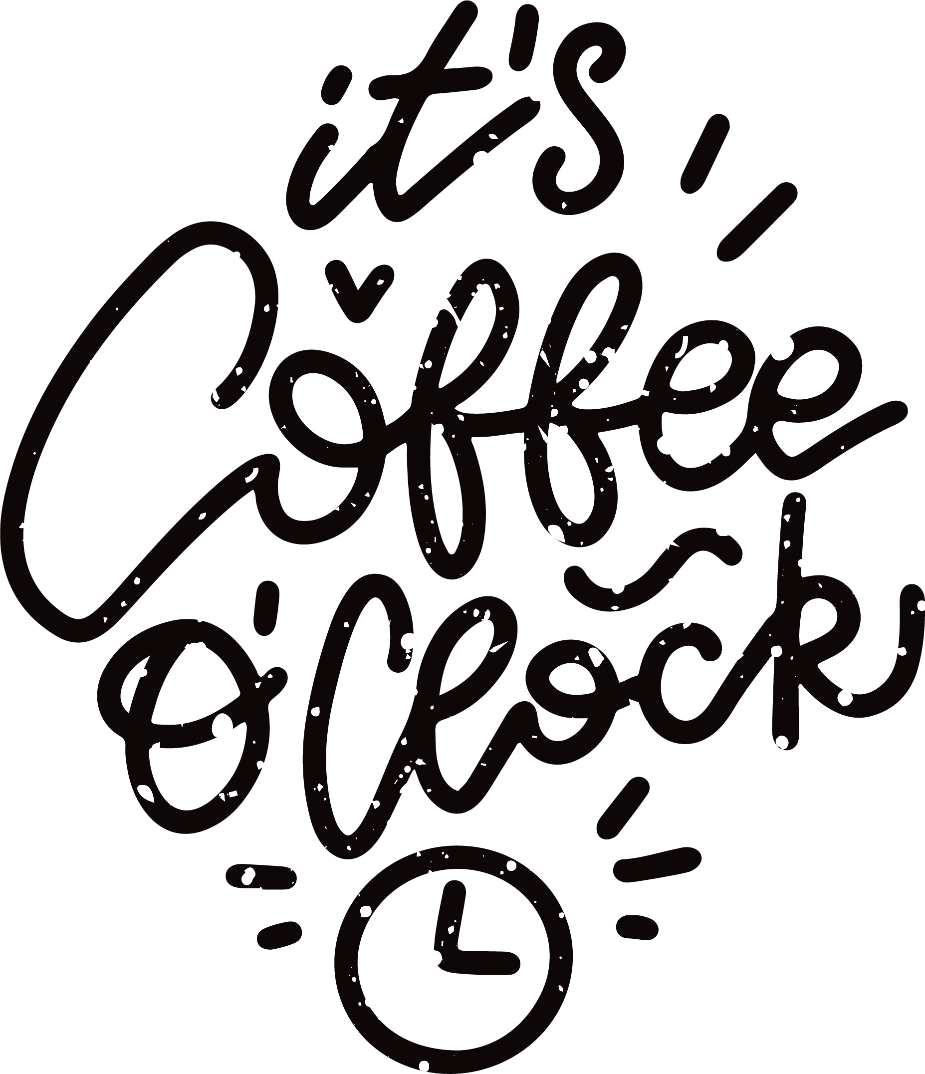 O Clock SVG file for Cricut and Silhouette