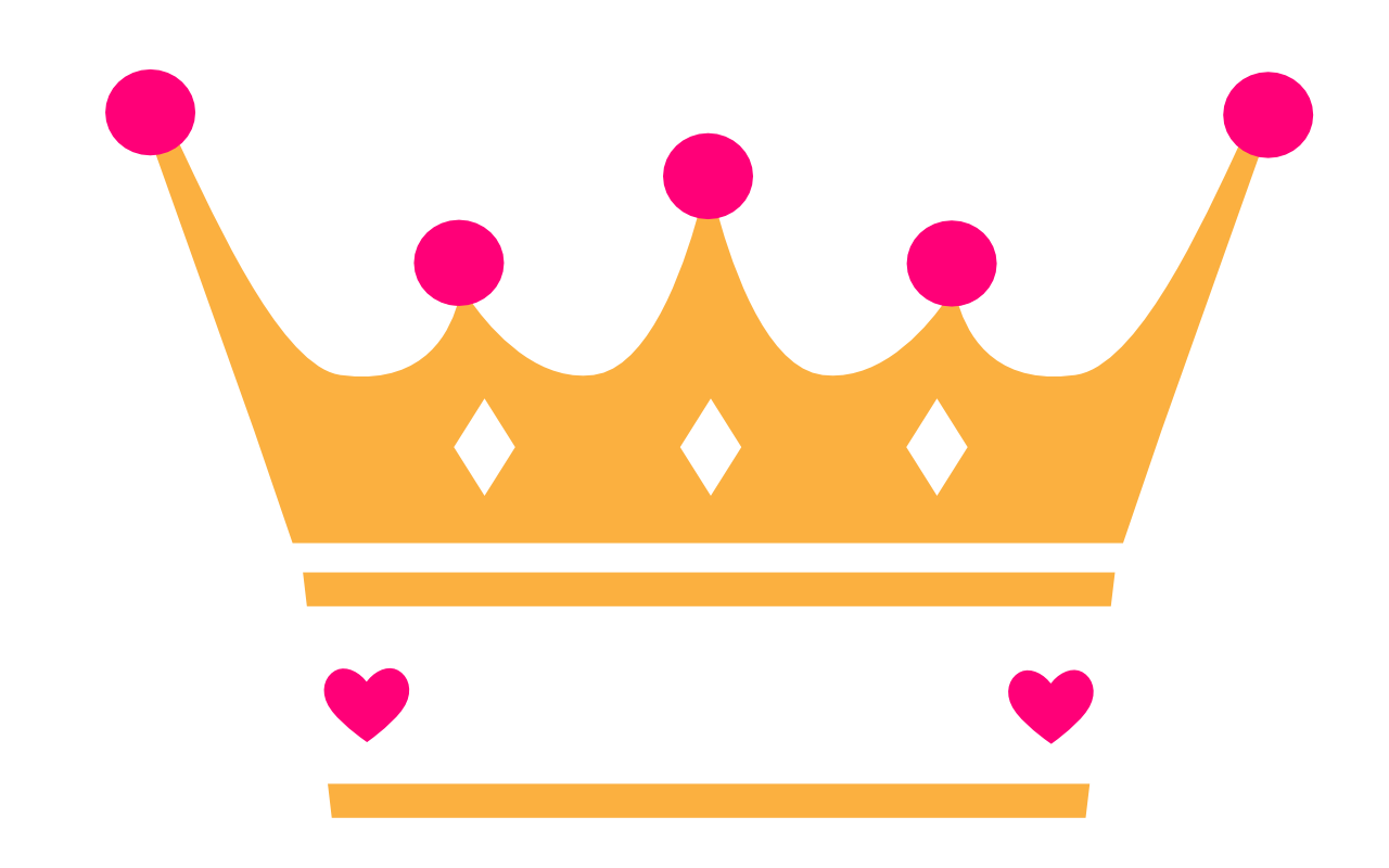 Princess Crown Split Monogram SVG file for Cricut and Silhouette