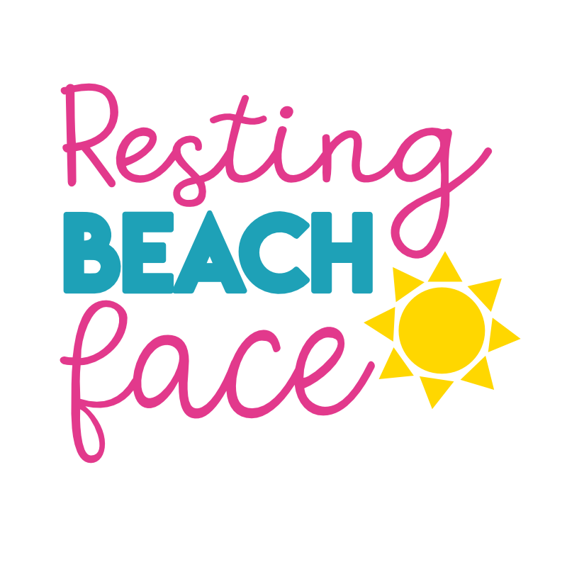 Free Resting Beach Face SVG for Cricut