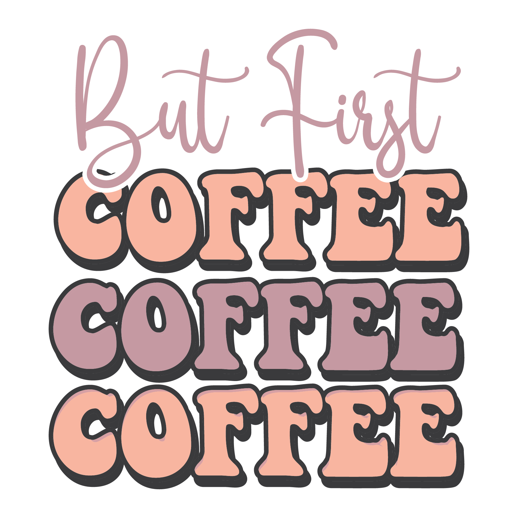 Free Retro but First Coffee SVG for Cricut