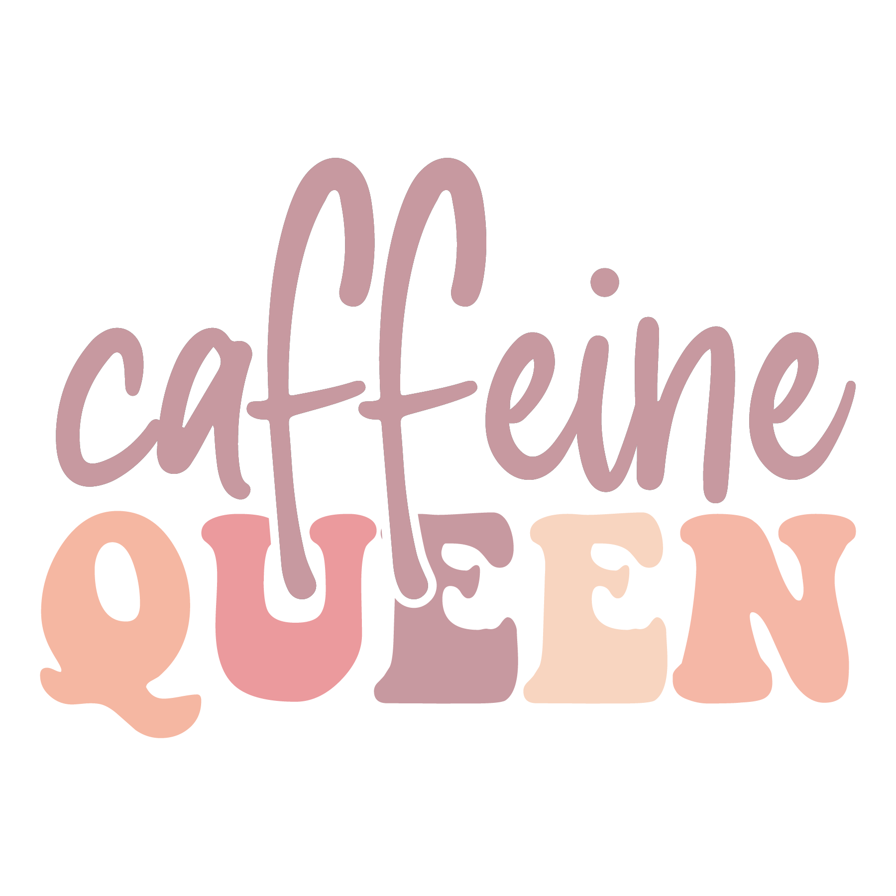 Retro Caffeine Queen SVG file for Cricut and Silhouette