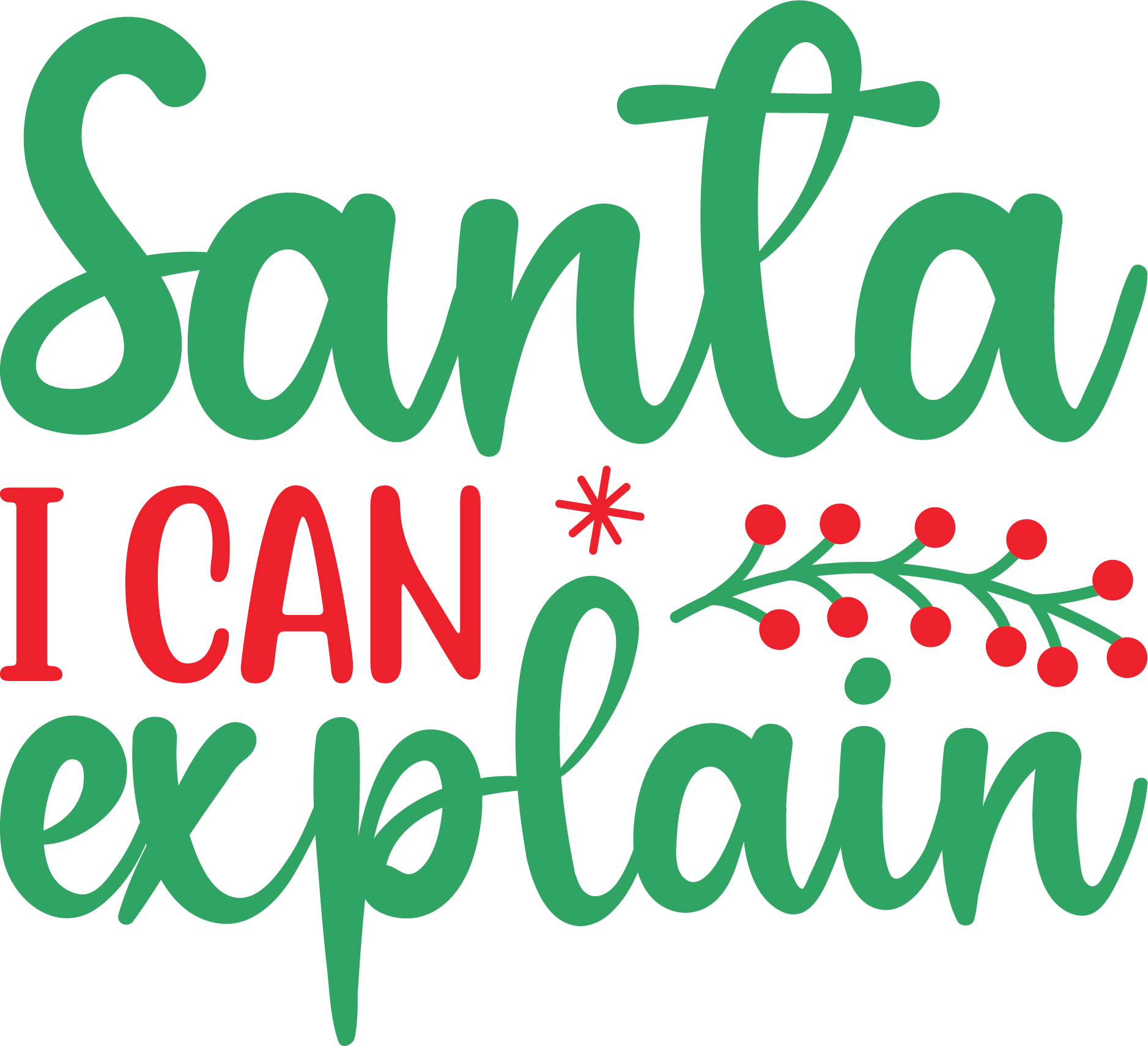 Santa I Can Explain SVG file for Cricut and Silhouette