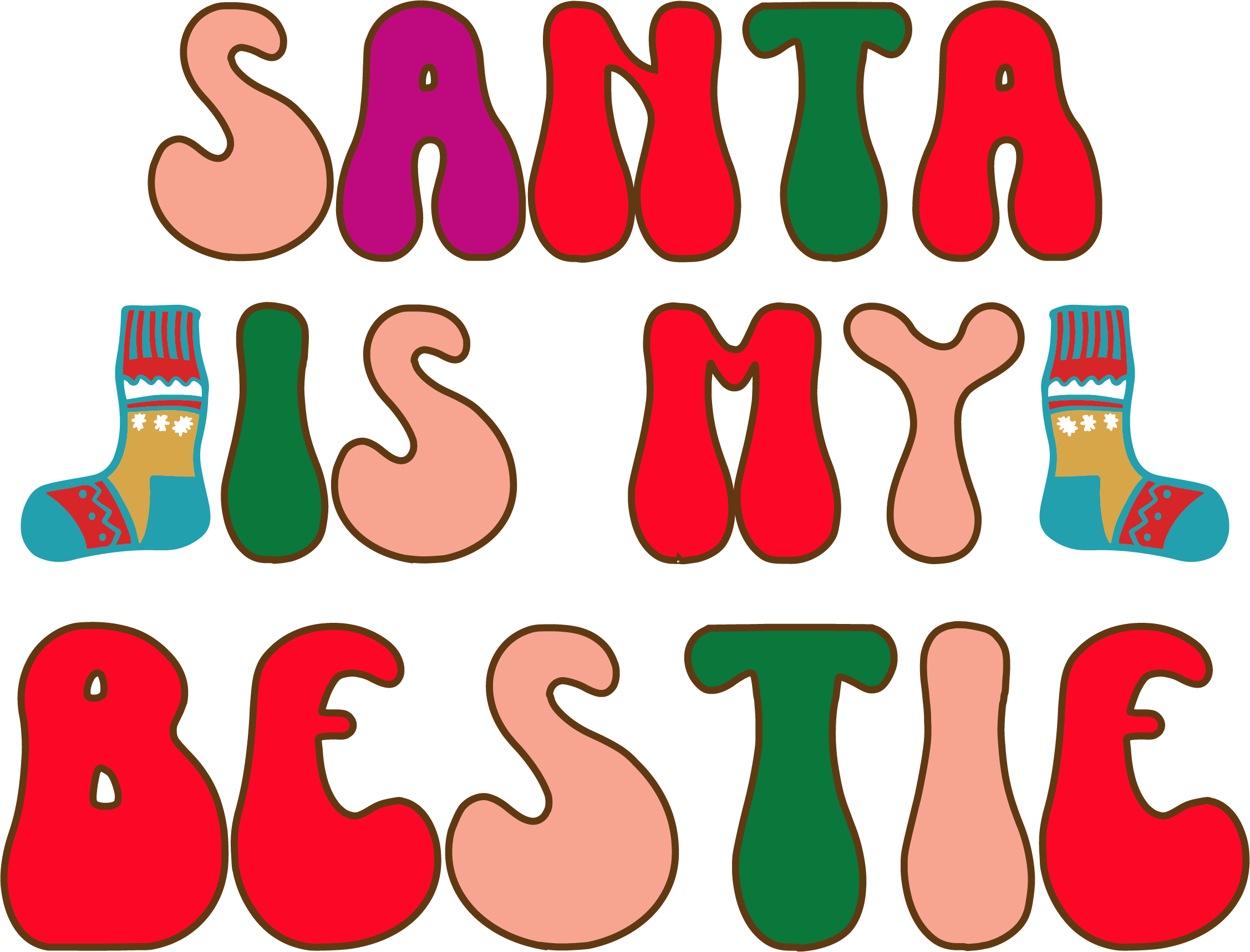 Free santa is my bestie SVG for Cricut