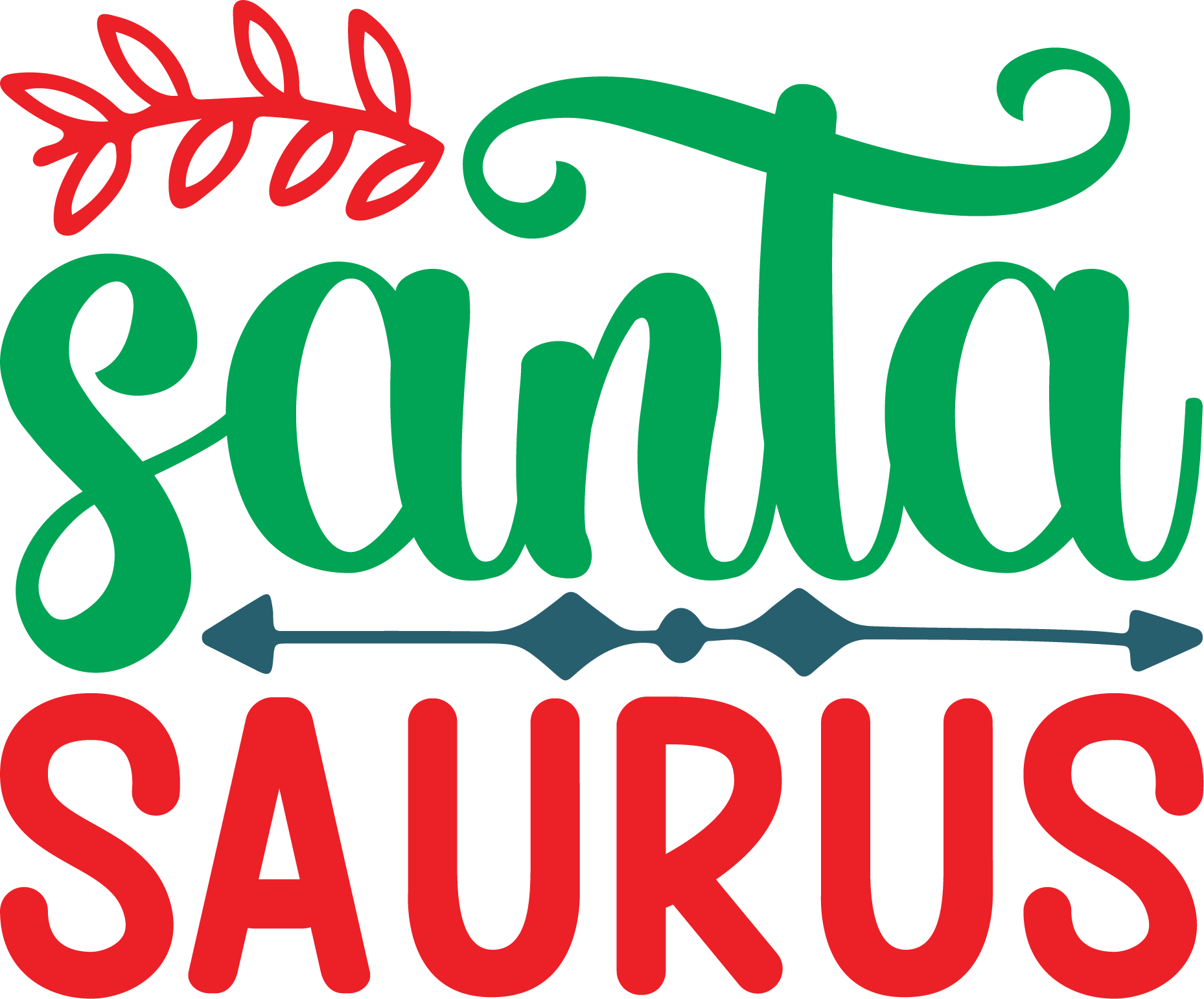 Santa Saurus vector design, free SVG download