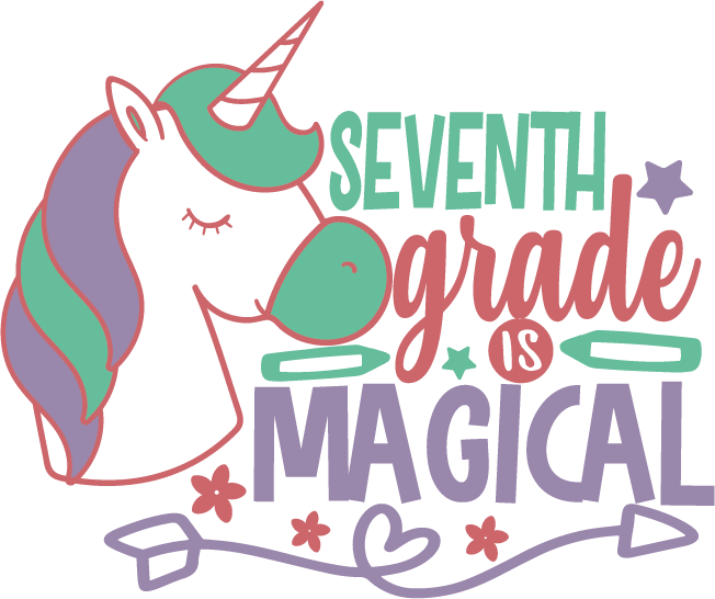 Seventh Grade Is Magical SVG file for Cricut and Silhouette
