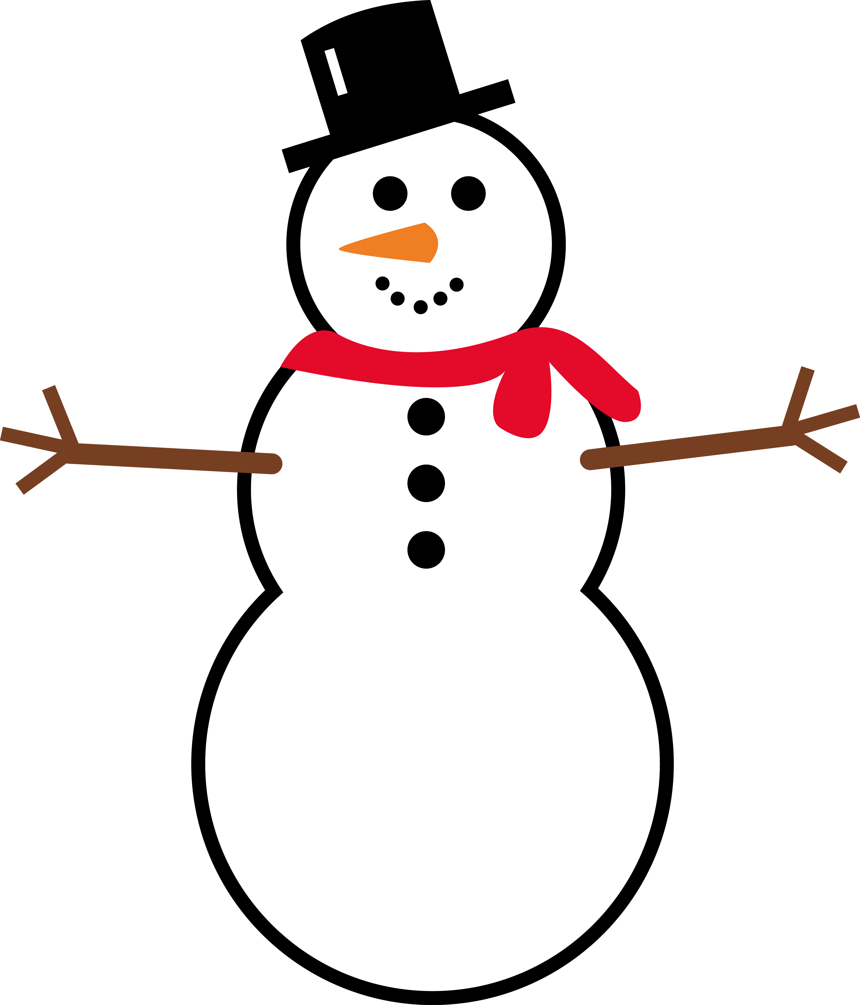 Snowman vector design, free SVG download
