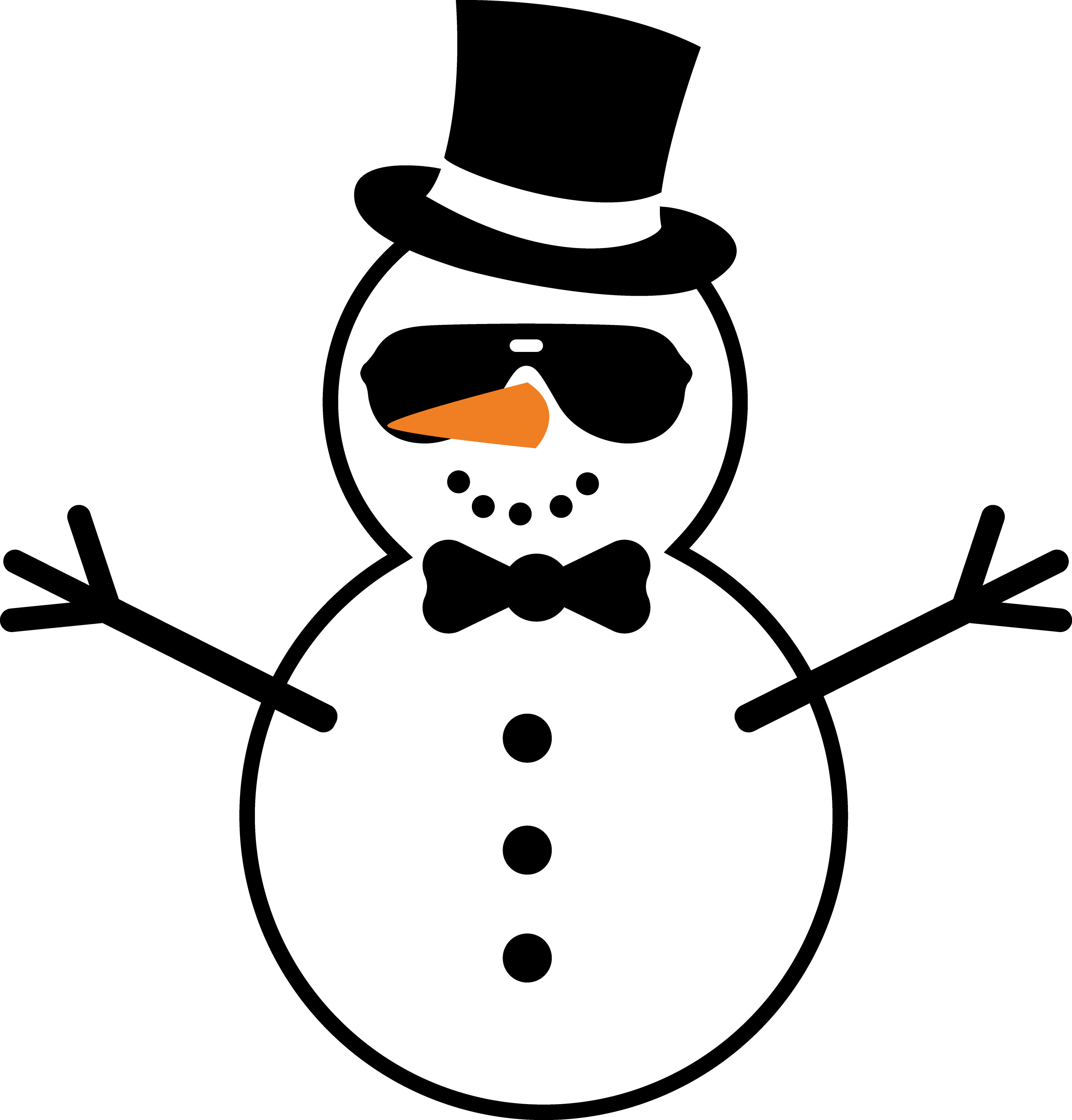Snowman SVG file for Cricut and Silhouette