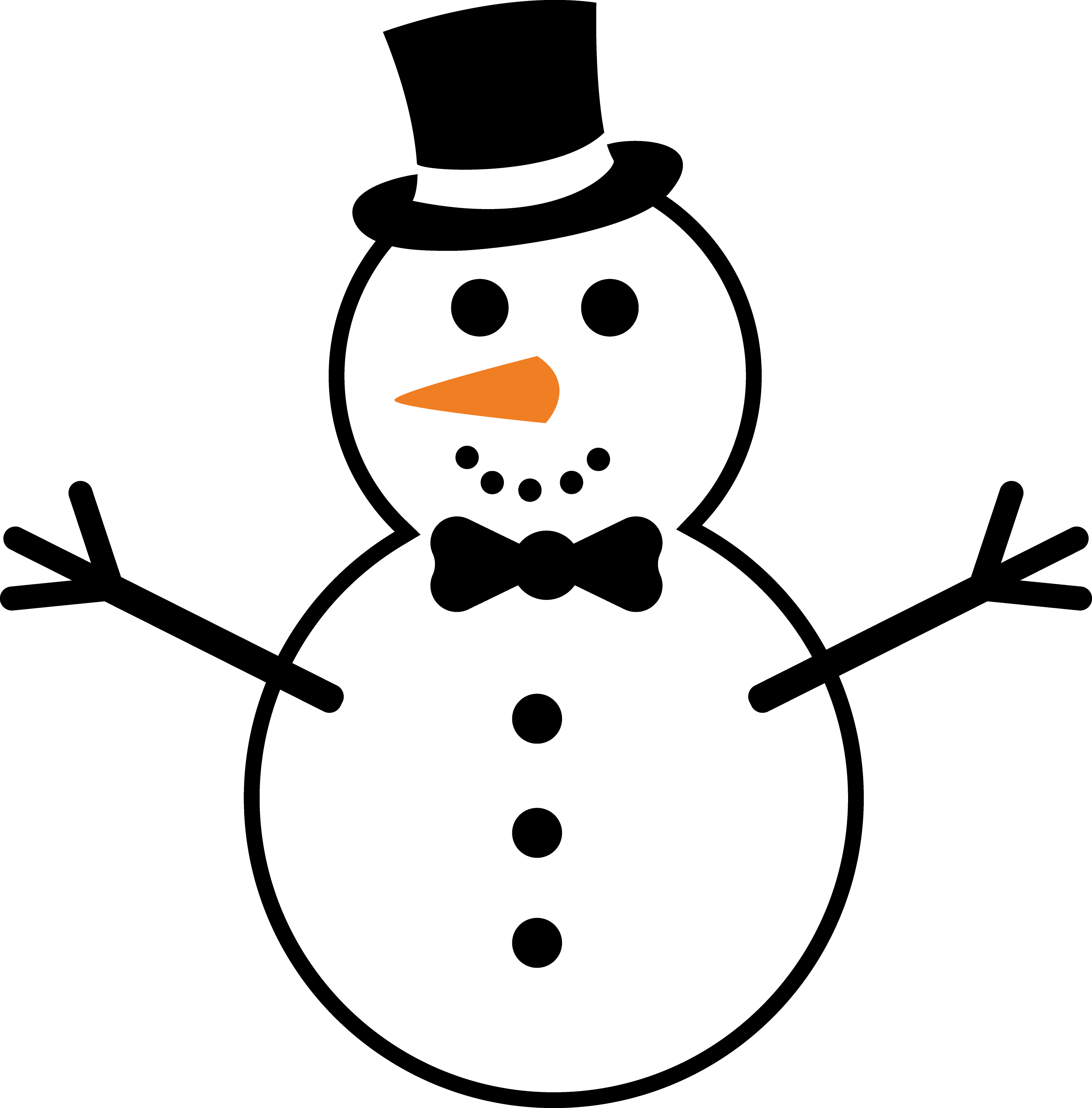 Snowman SVG cut file preview