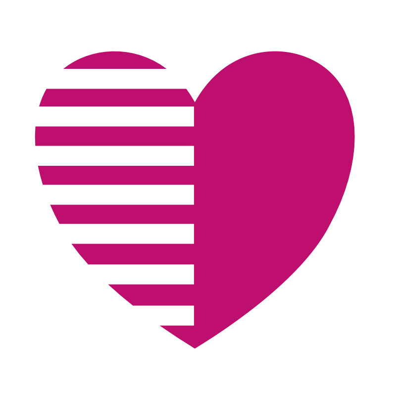 Striped Heart SVG cut file preview