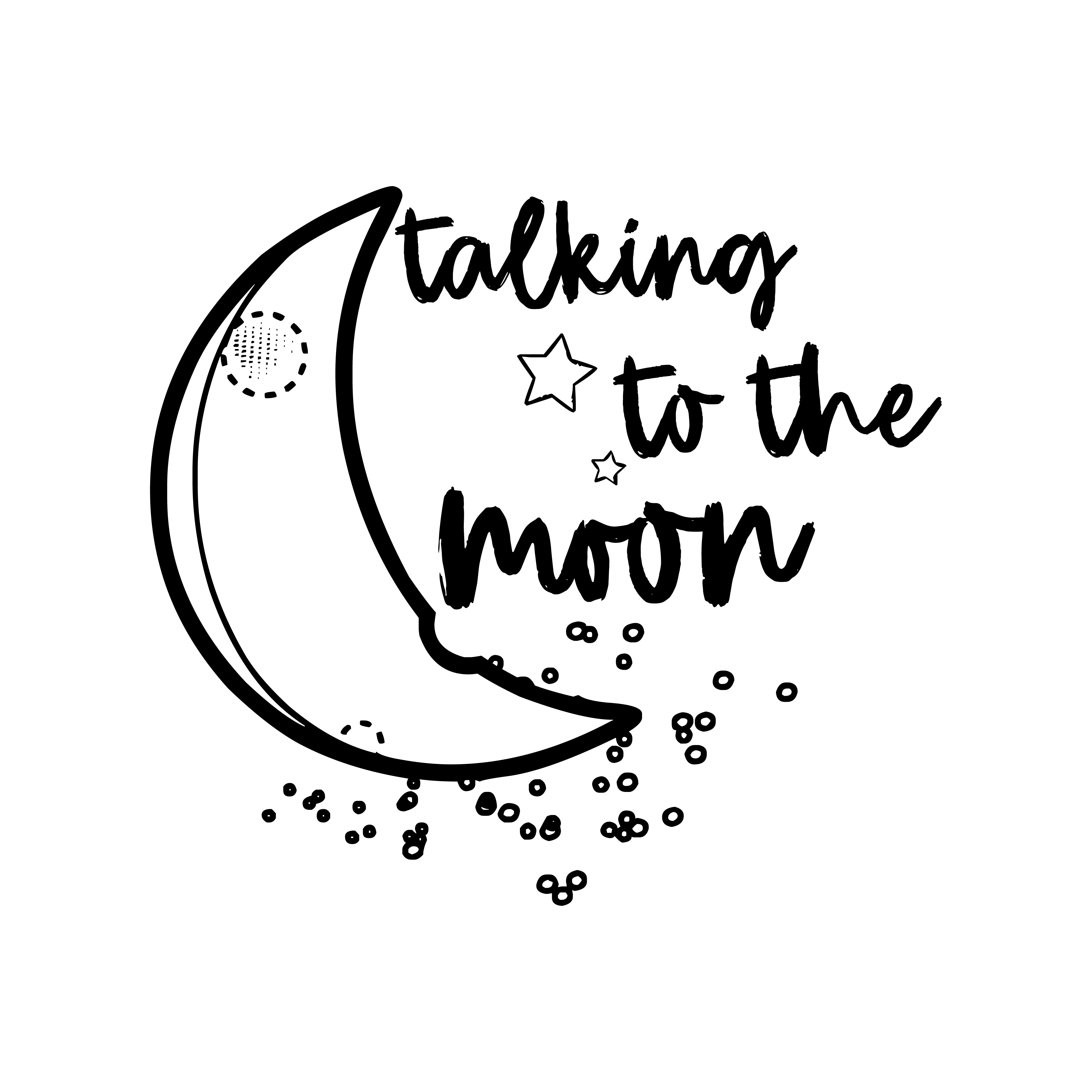 Free Talking to the Moon SVG for Cricut
