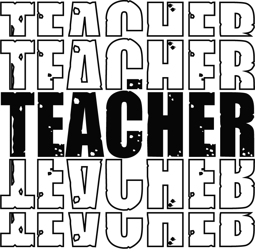 Teacher SVG cut file preview
