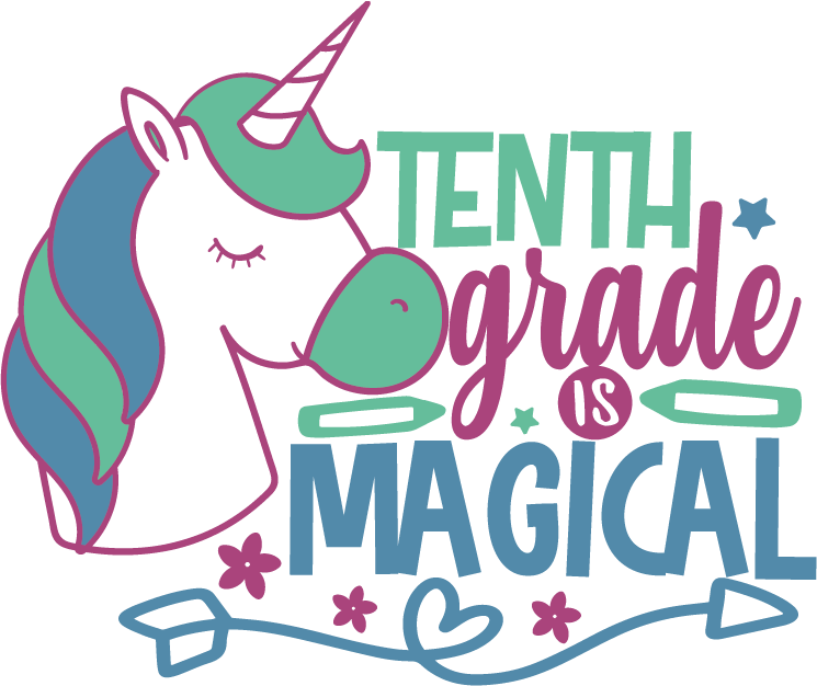 Tenth Grade Is Magical vector design, free SVG download