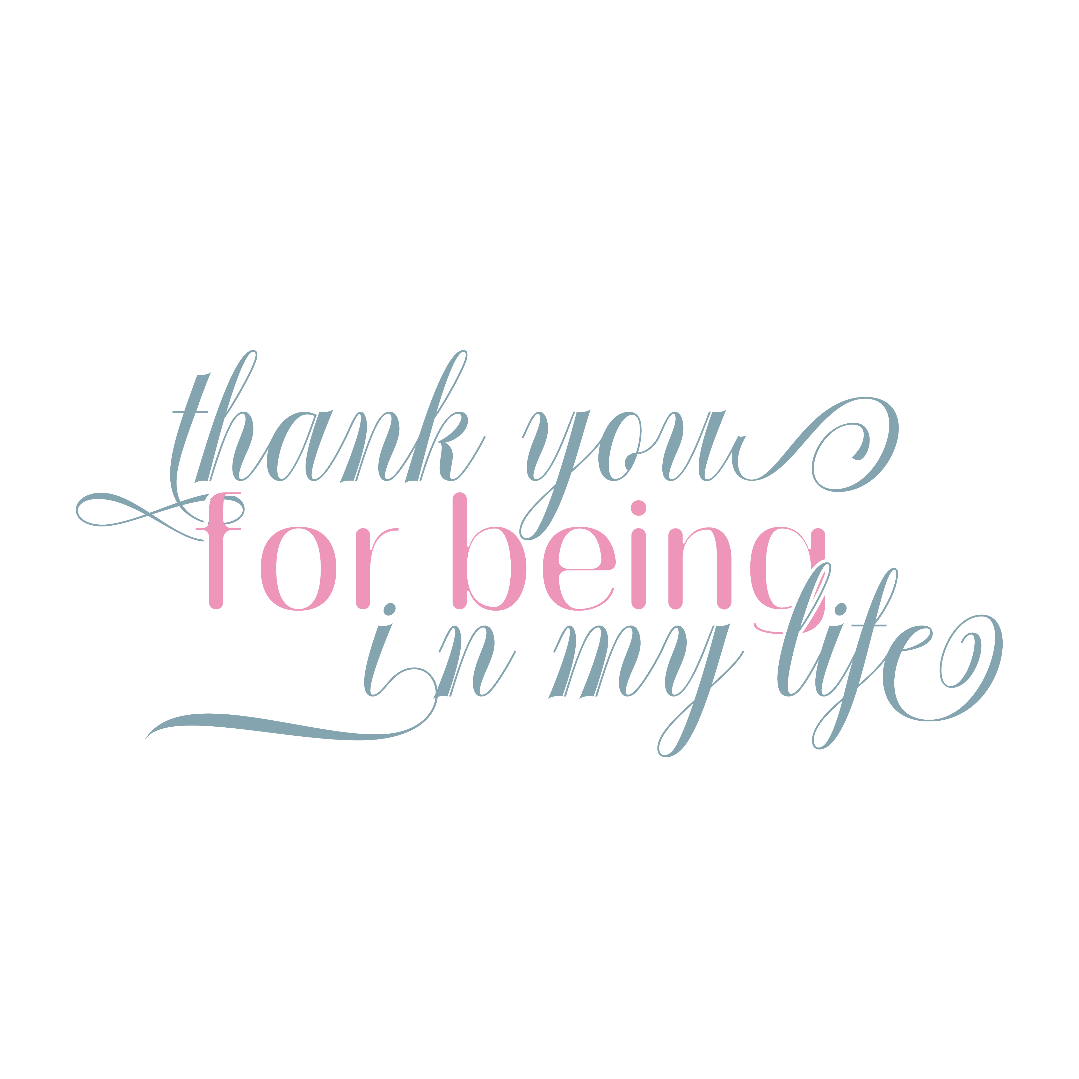 Thank You for Being in My Life SVG file for Cricut and Silhouette