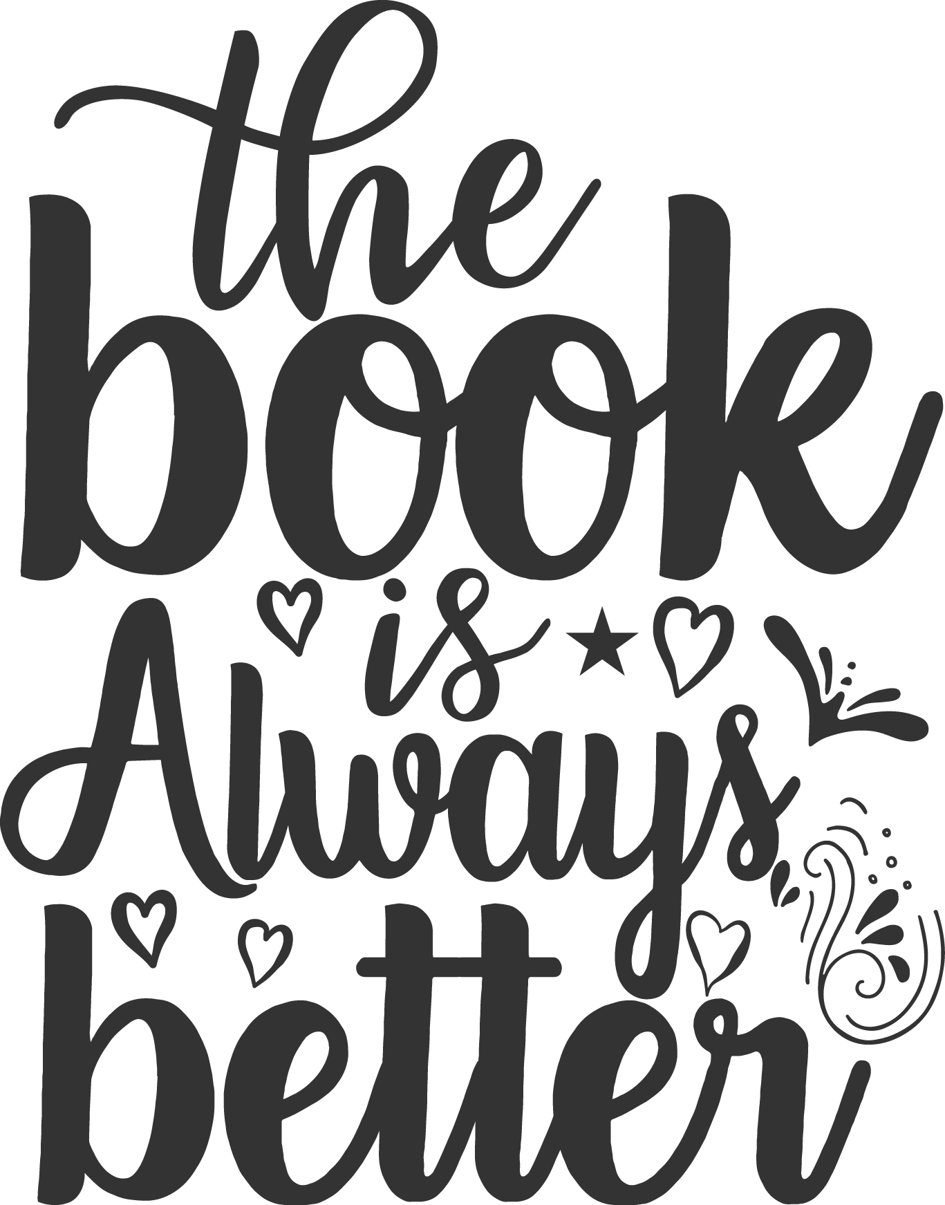 The Book Is Always Better SVG file for Cricut and Silhouette