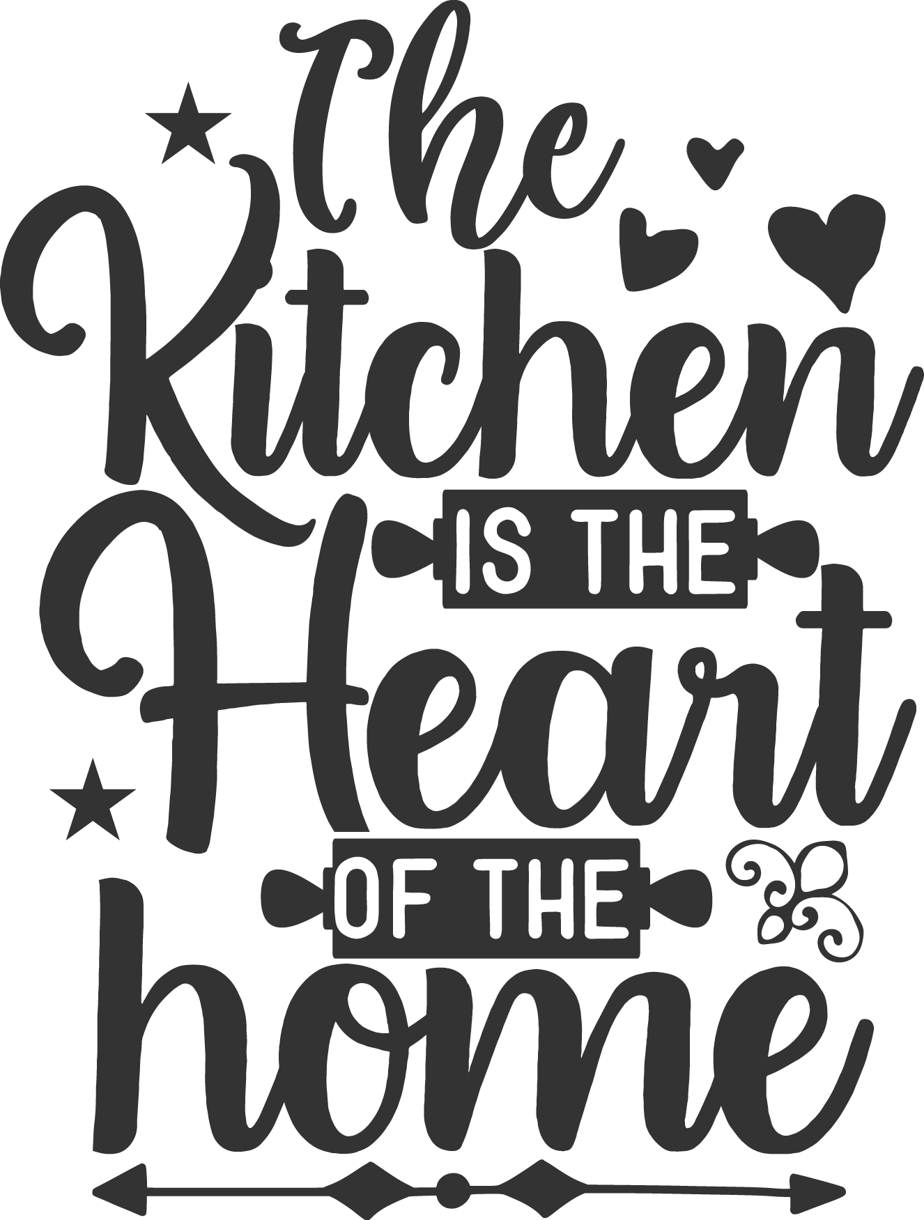 The Kitchen Is the Heart of the Home SVG cut file preview