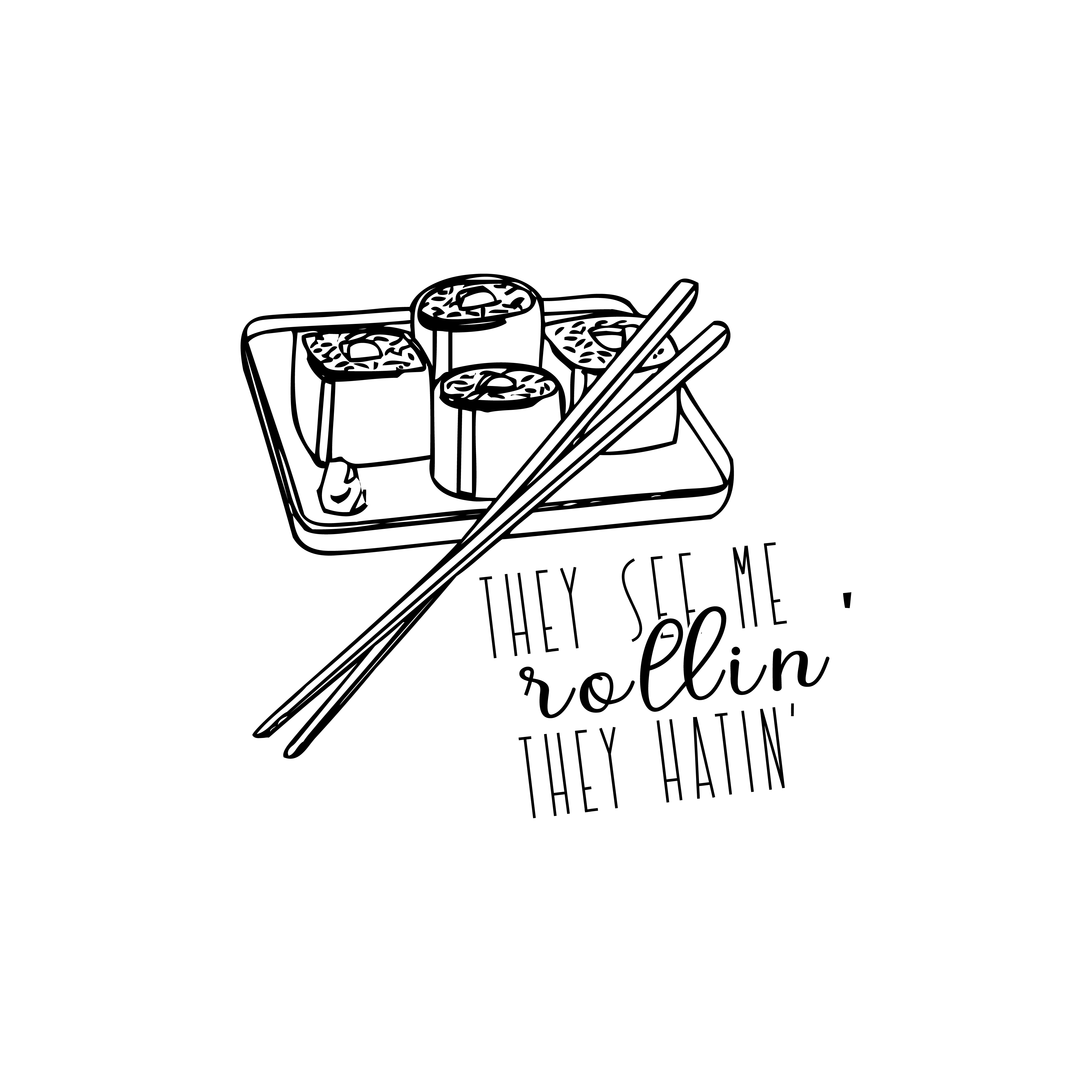 They See Me Rollin They Hating SVG cut file preview