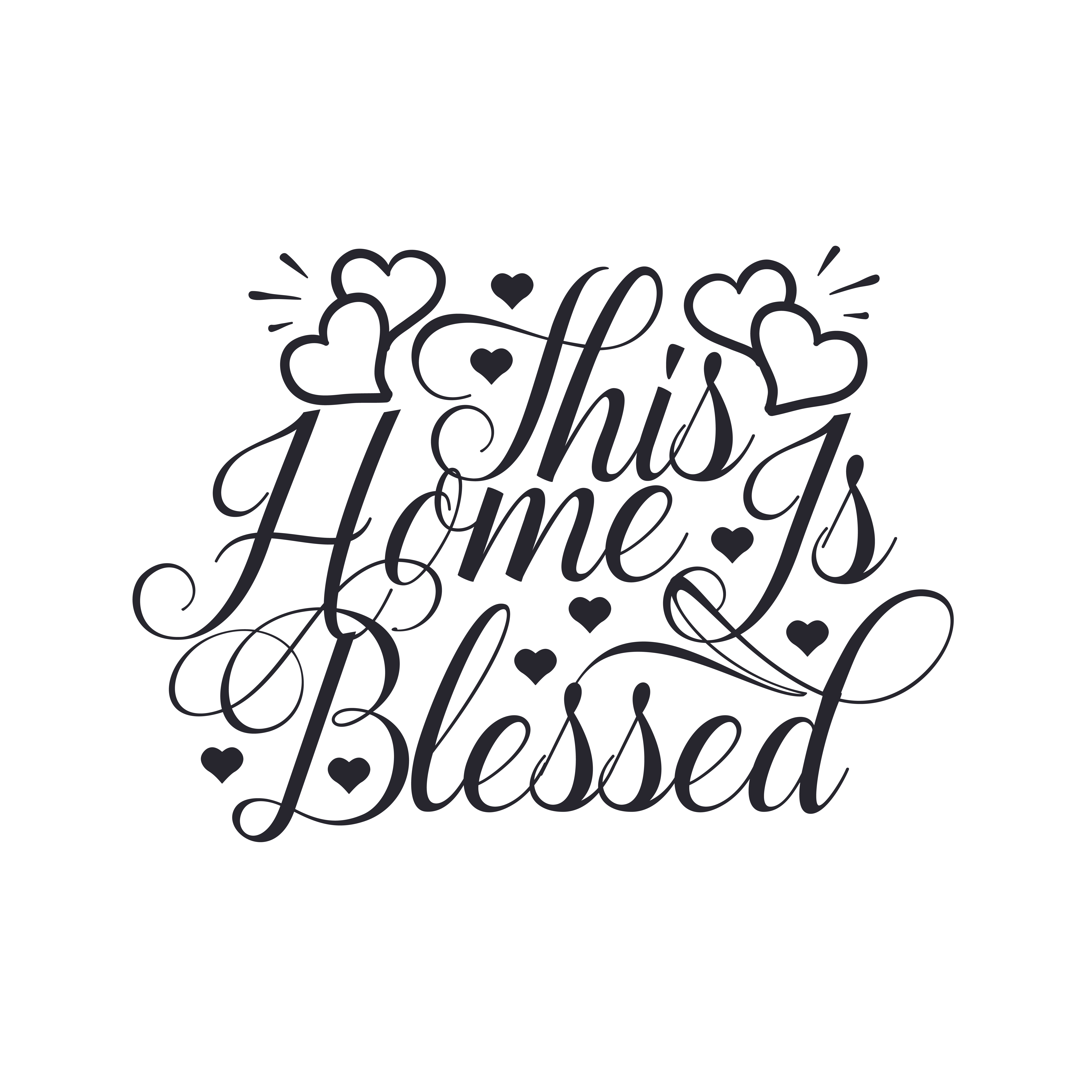 Free This Home Is Blessed SVG for Cricut