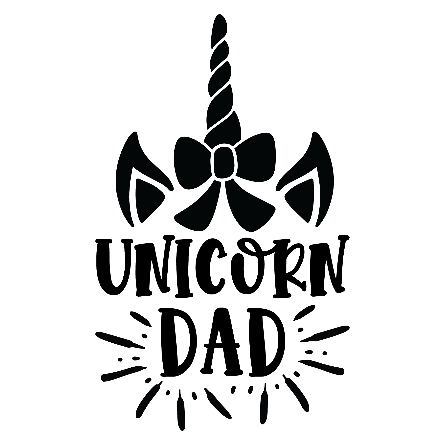 Unicorn Dad SVG cut file preview
