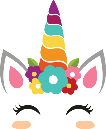 Unicorn Face SVG file for Cricut and Silhouette