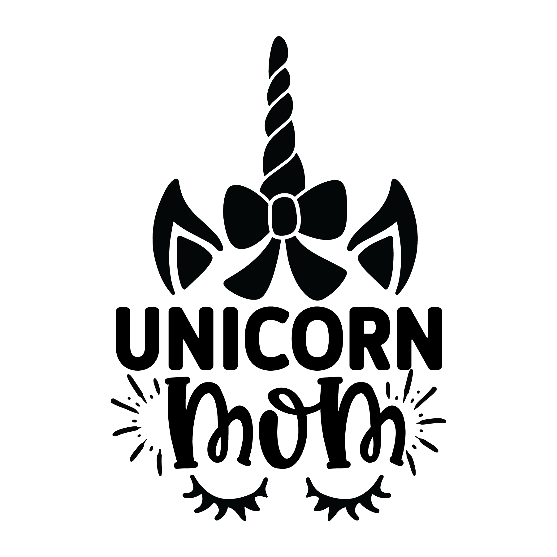 Unicorn Mom vector design, free SVG download