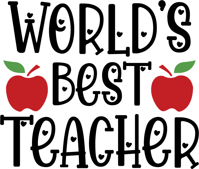 World Best Teacher vector design, free SVG download