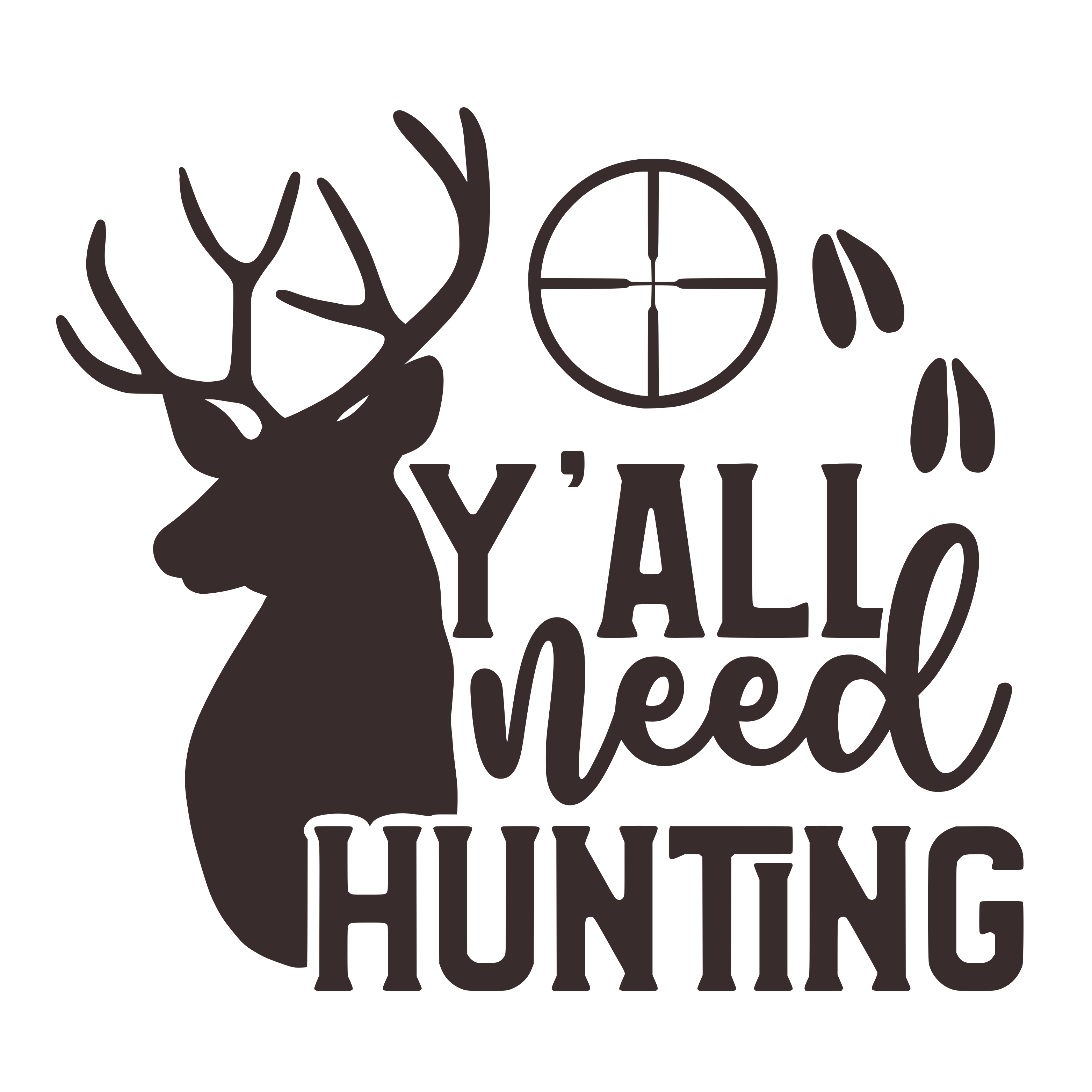 Yall Need Hunting vector design, free SVG download