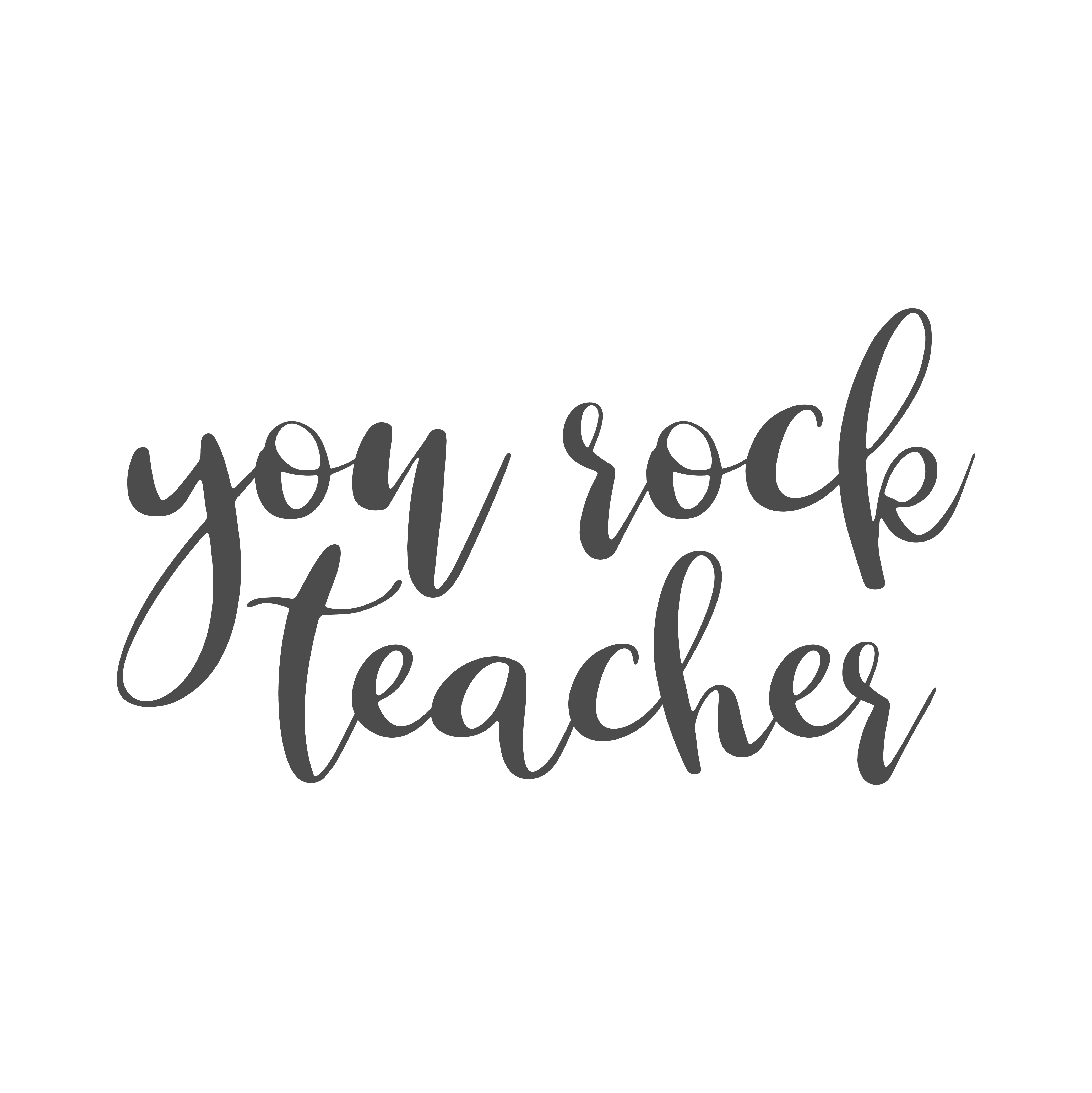You Rock Teacher SVG cut file preview