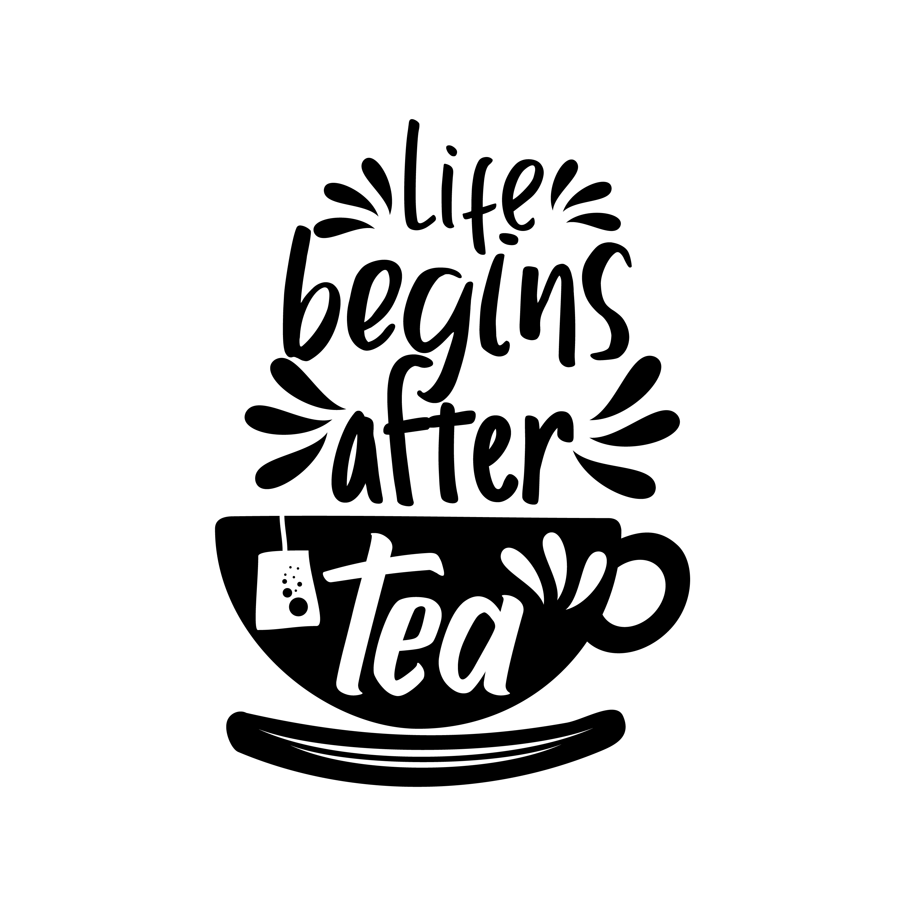 Afterr Tea SVG cut file preview