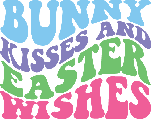 Bunny Kisses and Easter Wishes SVG cut file preview