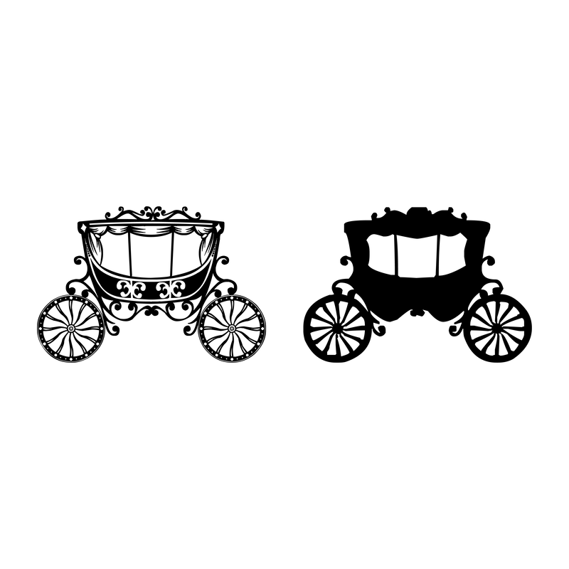 Carriage SVG cut file preview