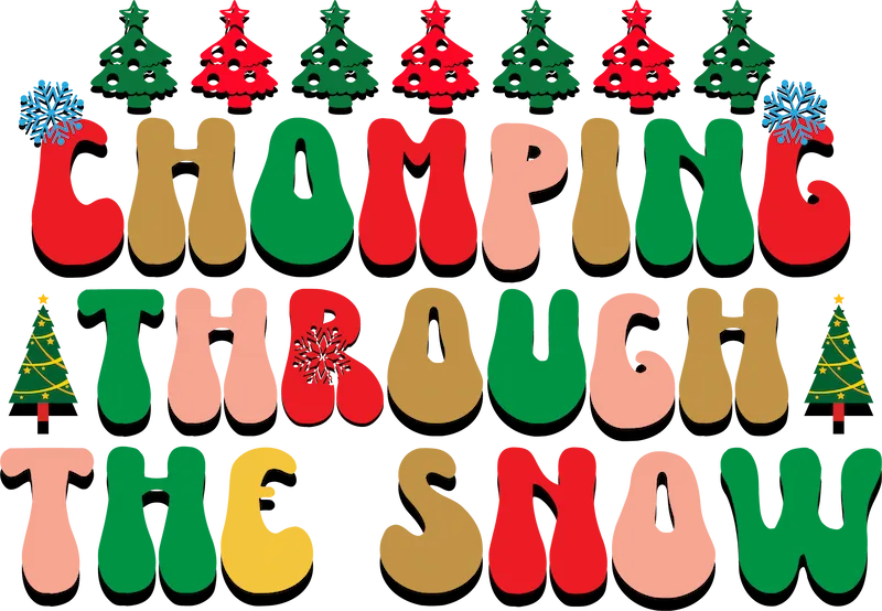 Chomping Through the Snow SVG cut file preview