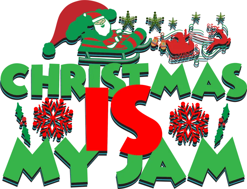 Christmas Is My Jam SVG cut file preview