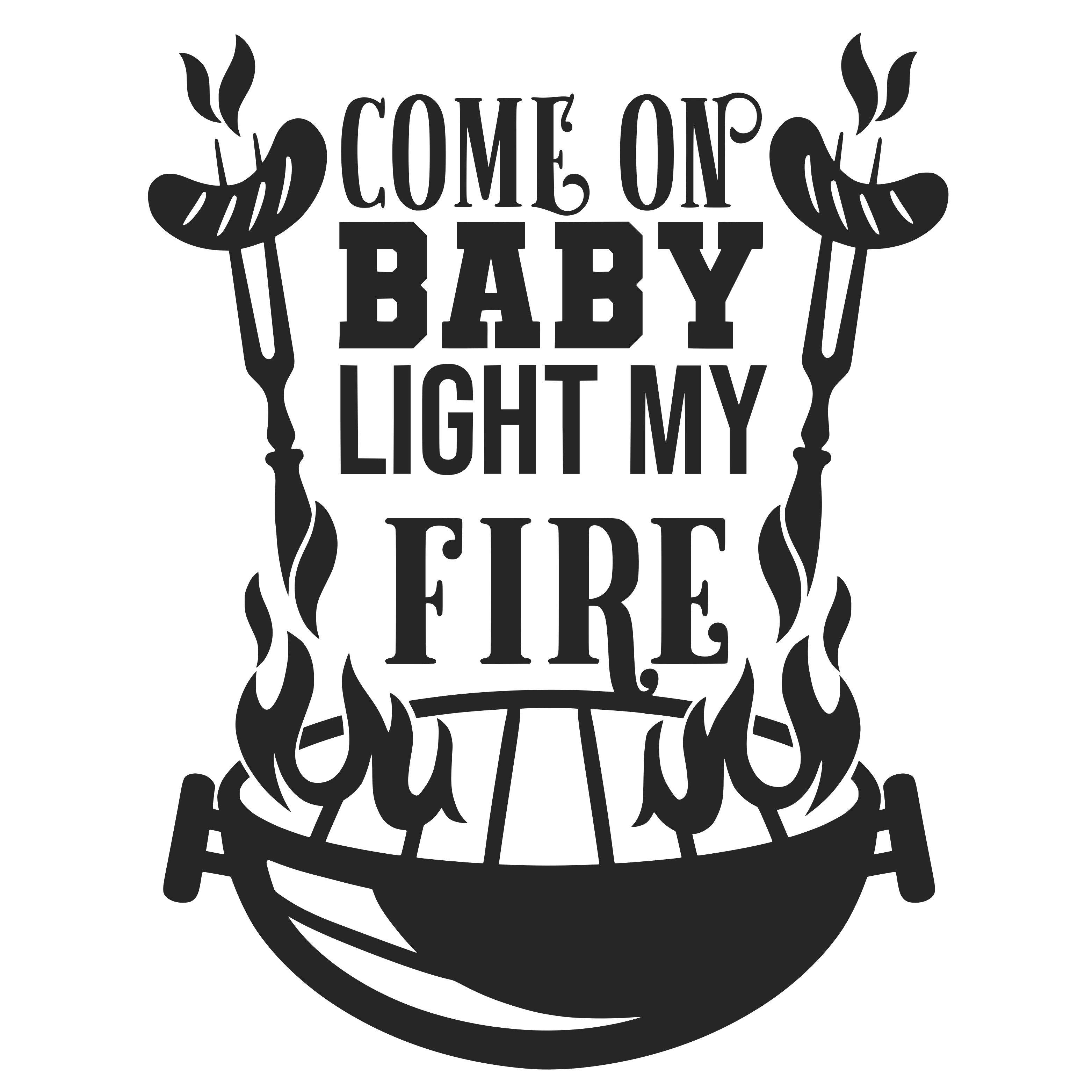 Come on Baby Light My Fire SVG cut file preview