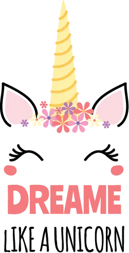 Dream Like a Unicorn SVG cut file preview