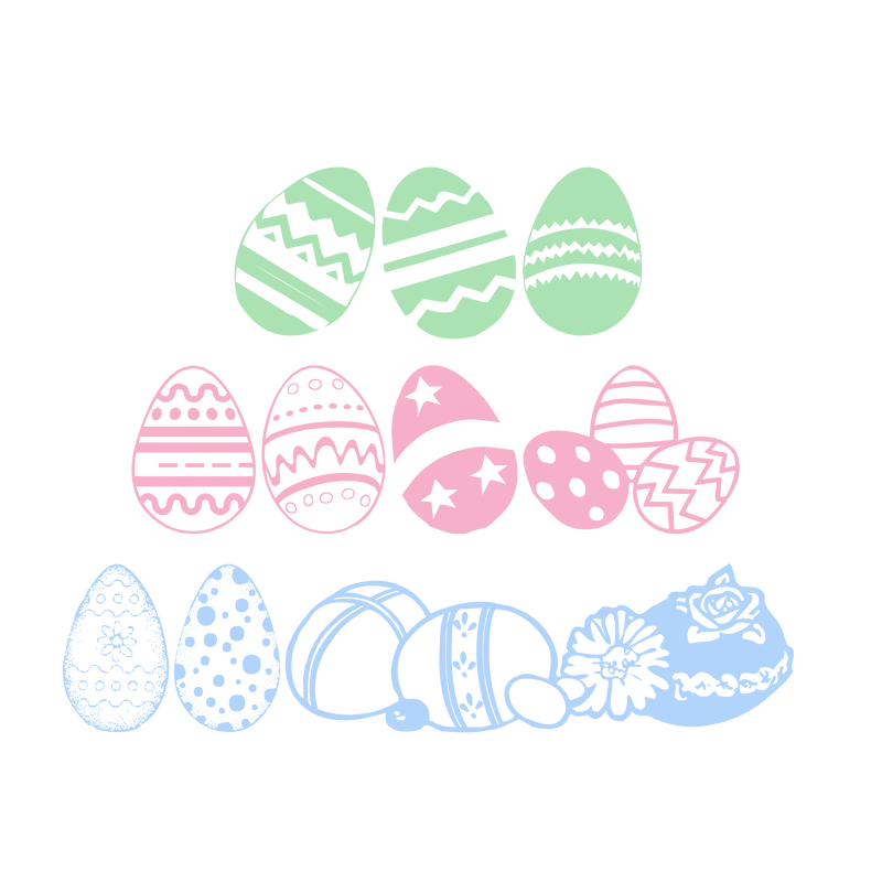 Easter Egg Set SVG cut file preview