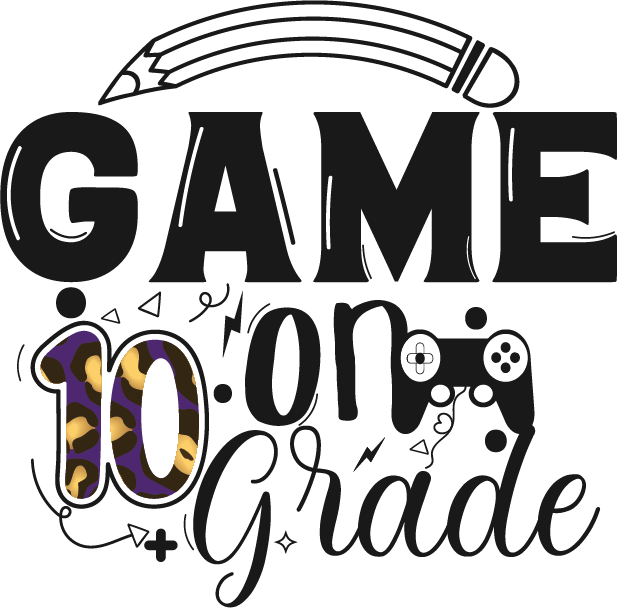 Game on Grade SVG cut file preview