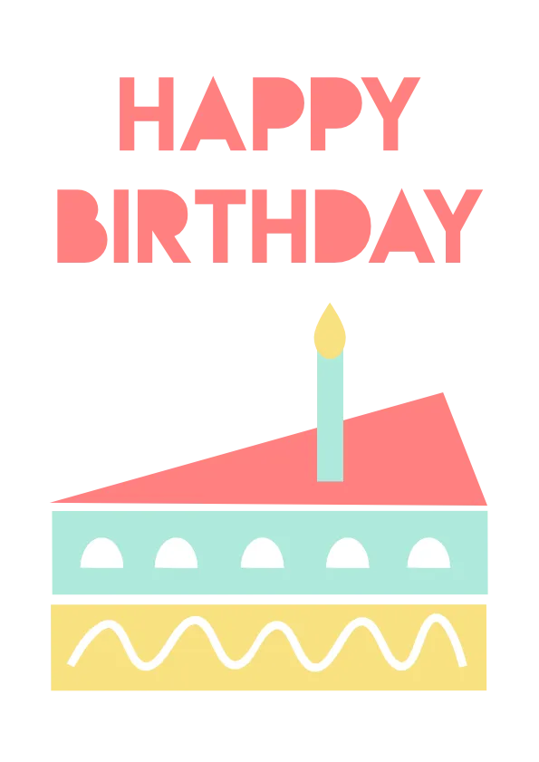Happy Birthday Cake SVG cut file preview