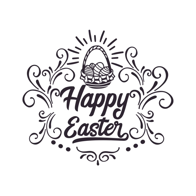 Happy Easter SVG cut file preview